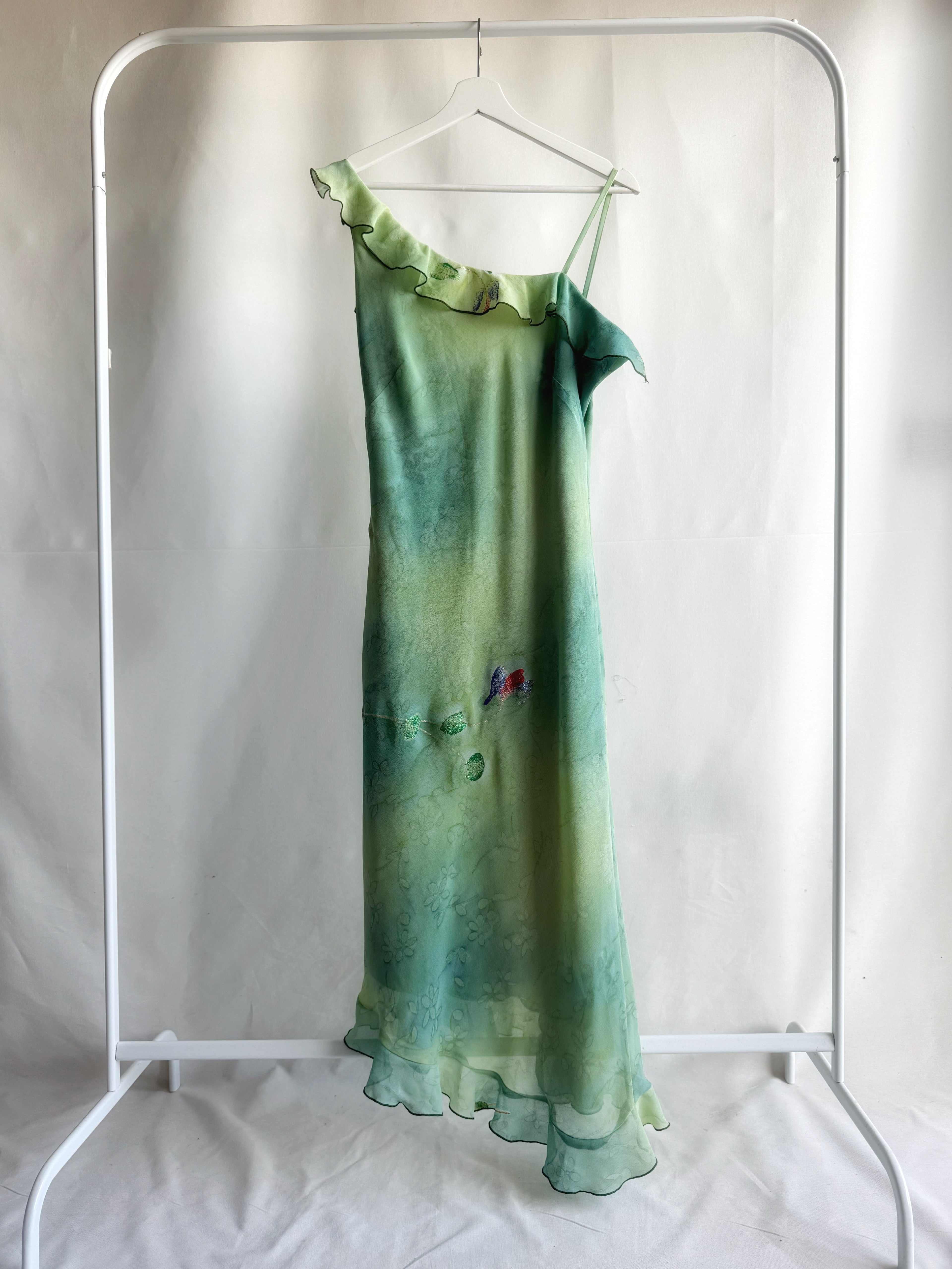 Vestido vintage pintado a mano