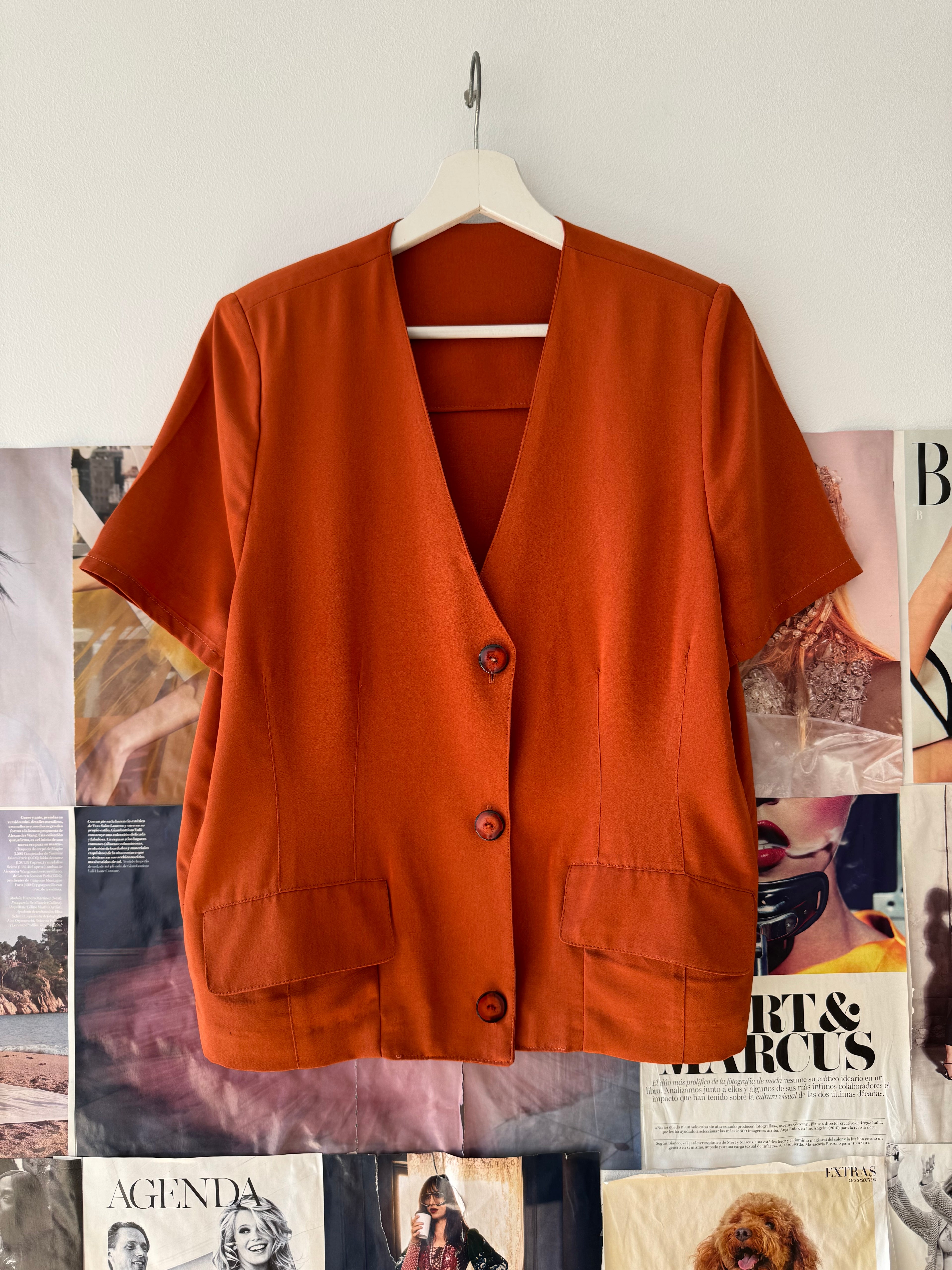 Blazer vintage de manga corta