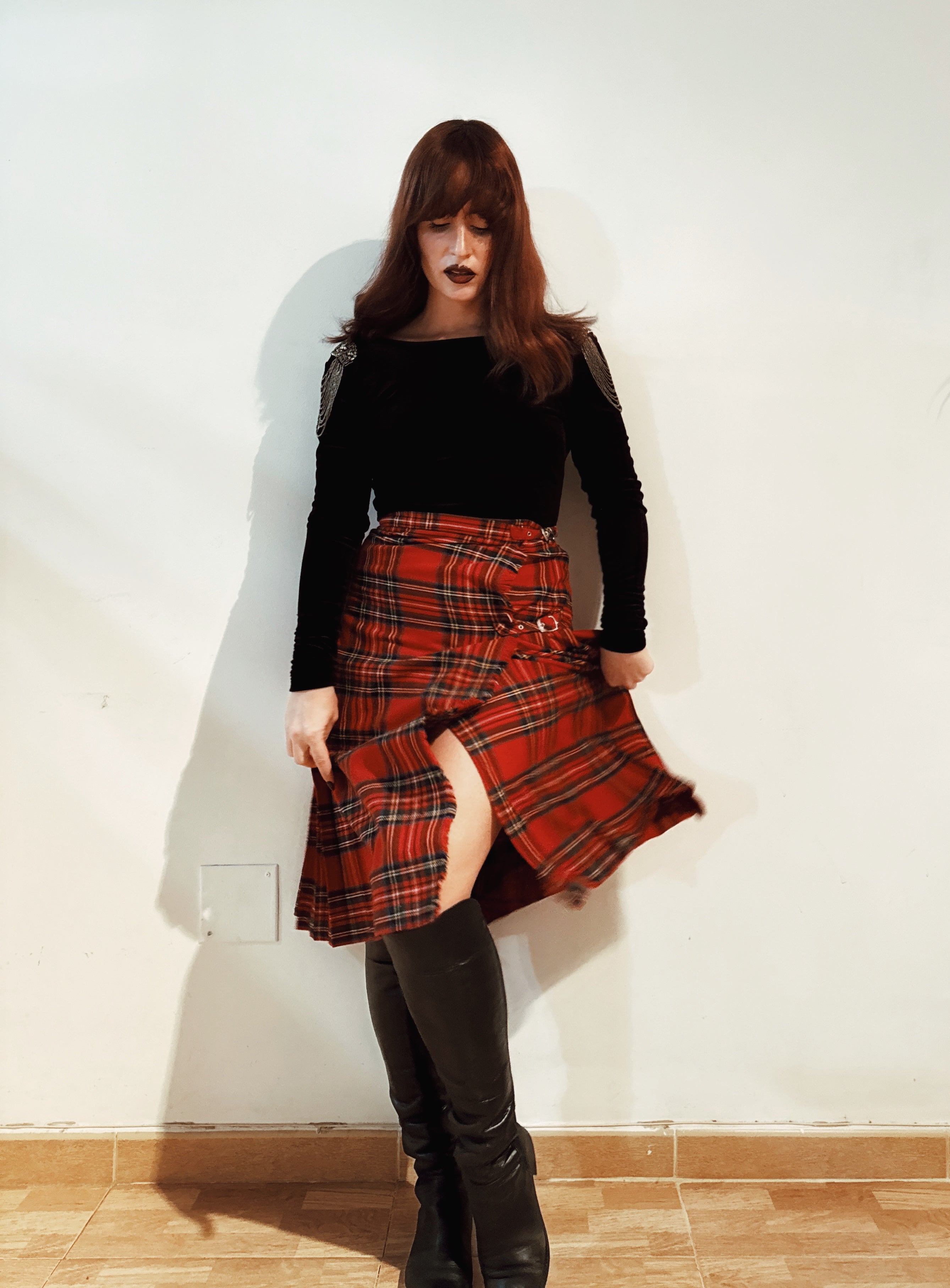 Falda escocesa vintage