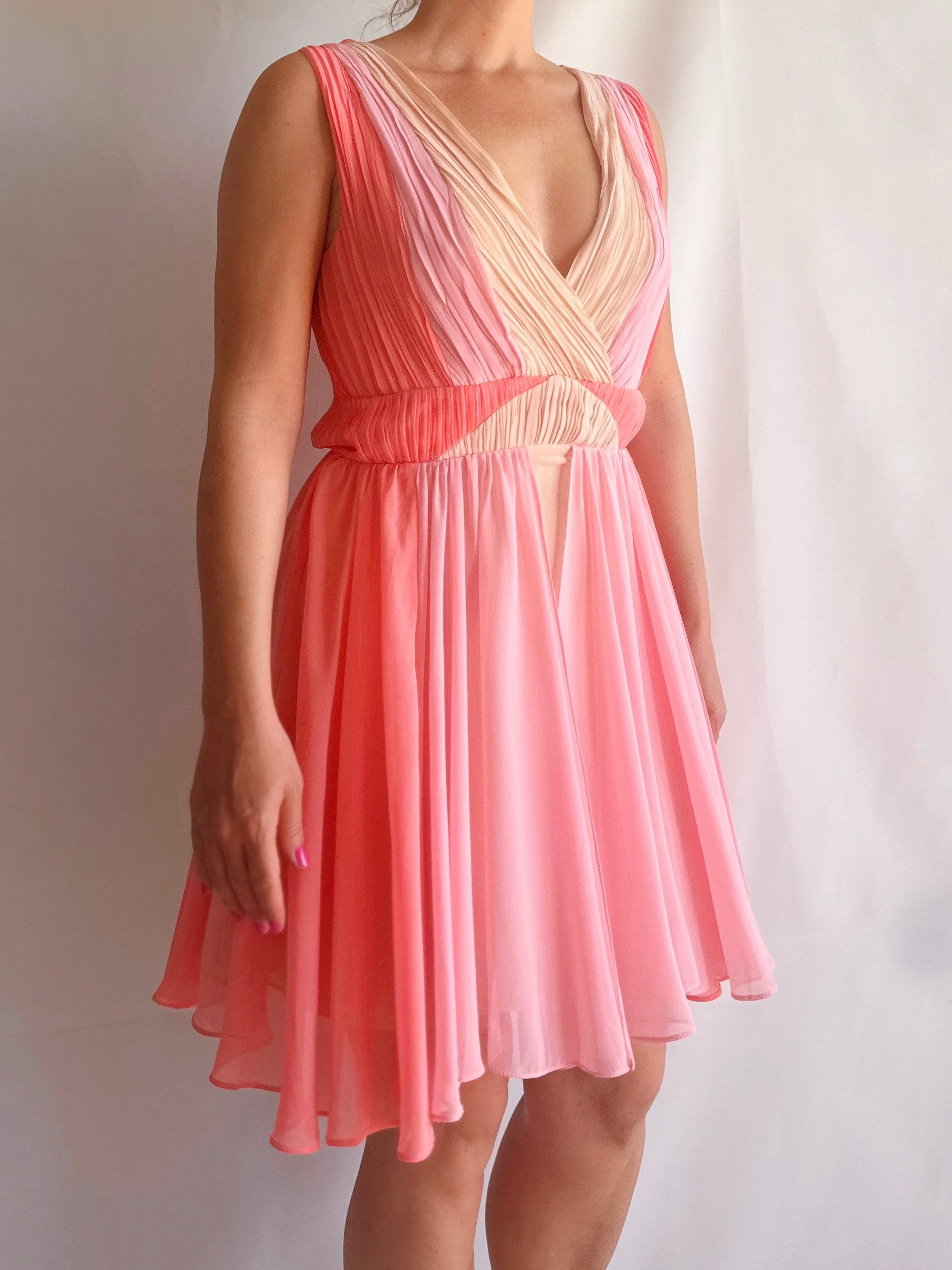 Vestido plisado Blue Illusion