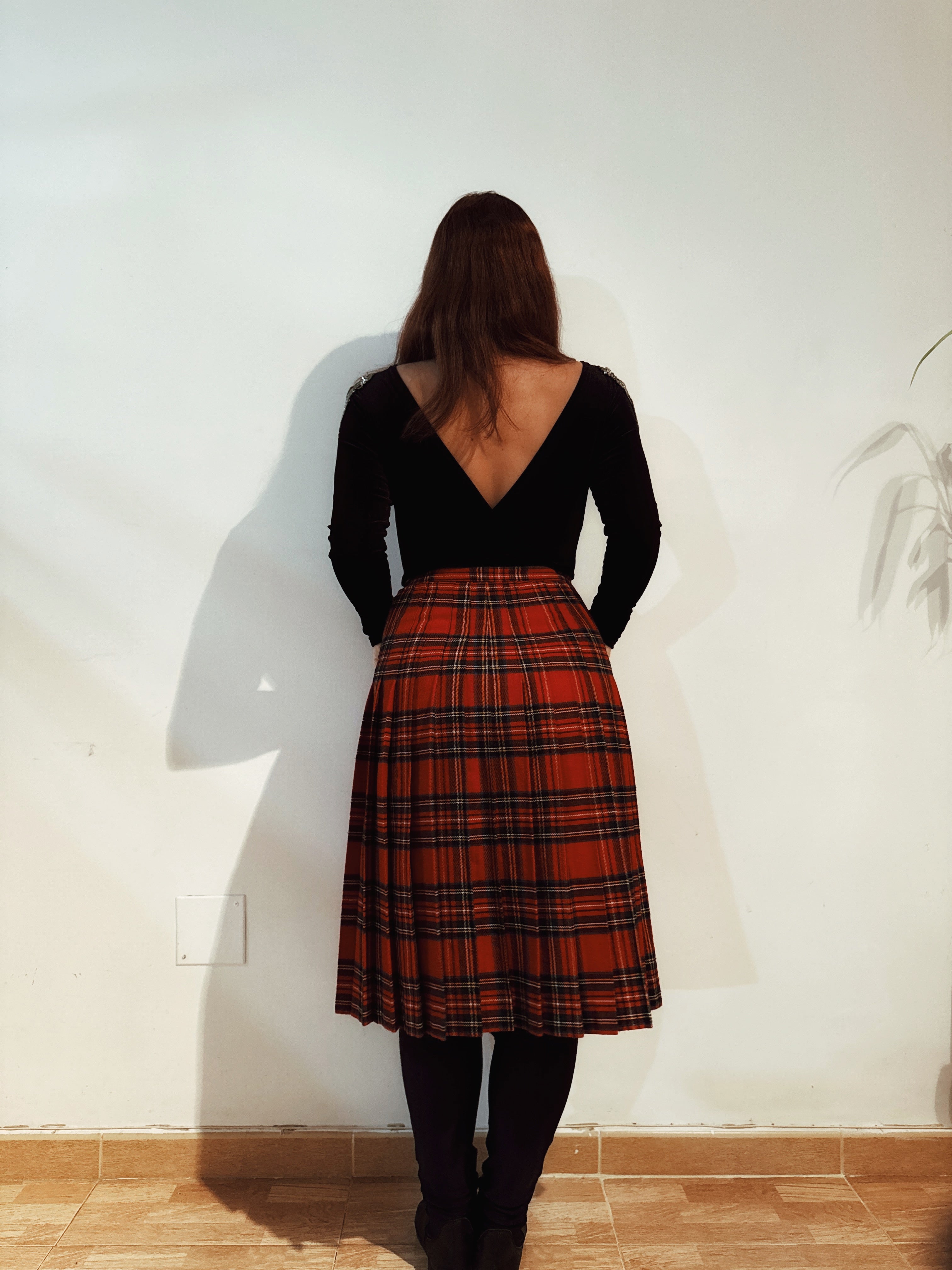 Falda escocesa vintage