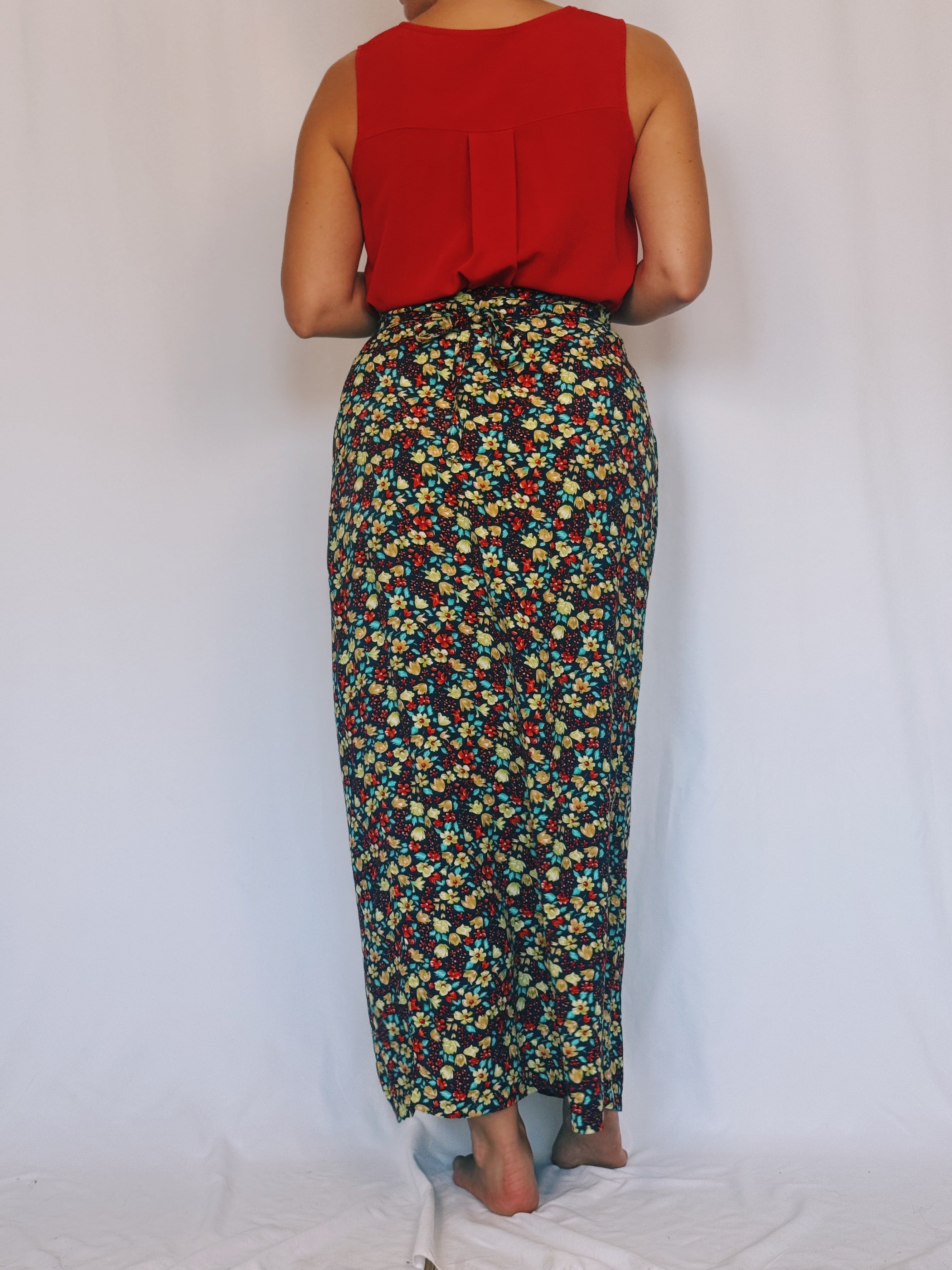 Falda pareo vintage flores