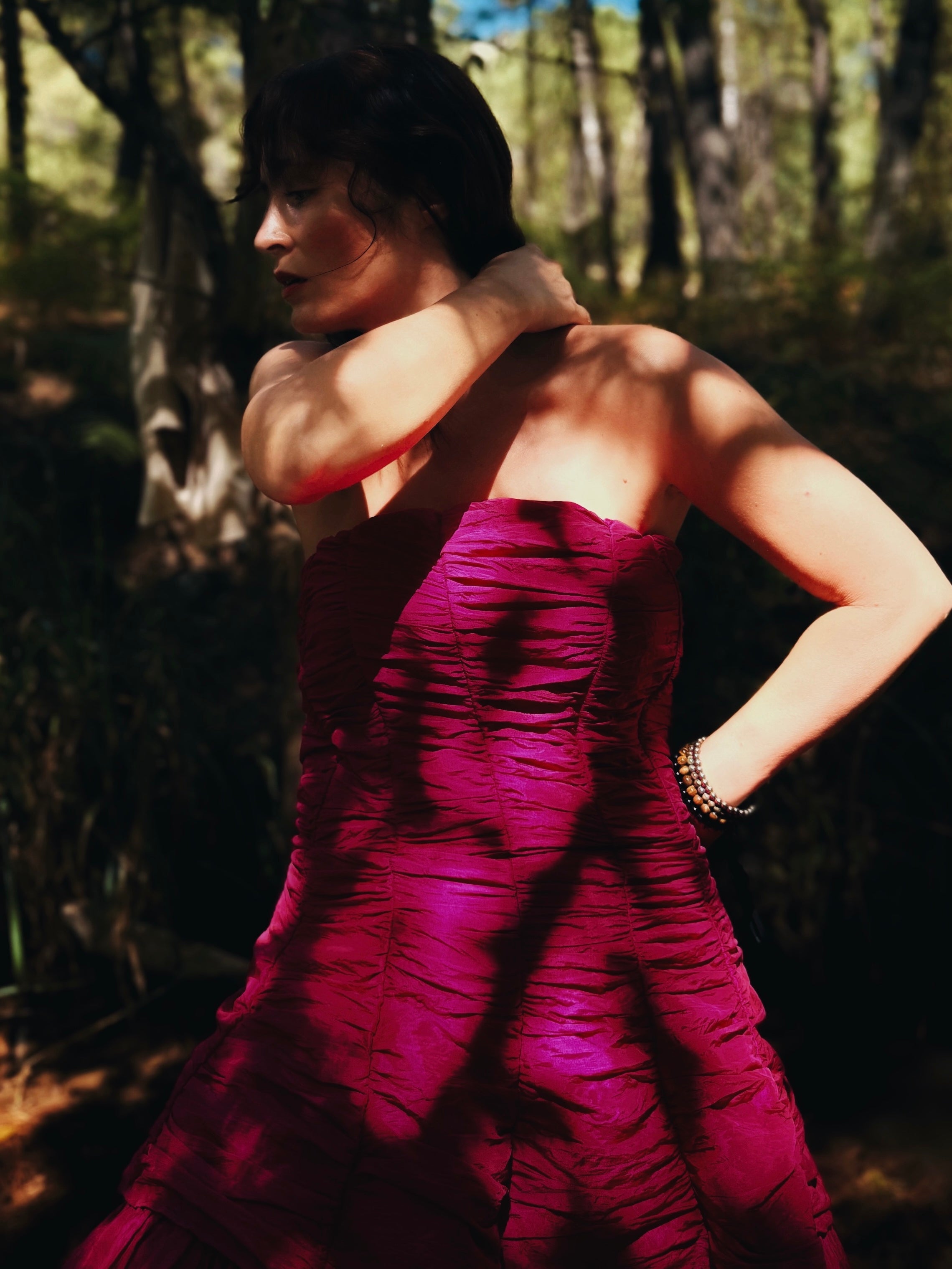 Vestido organza vintage