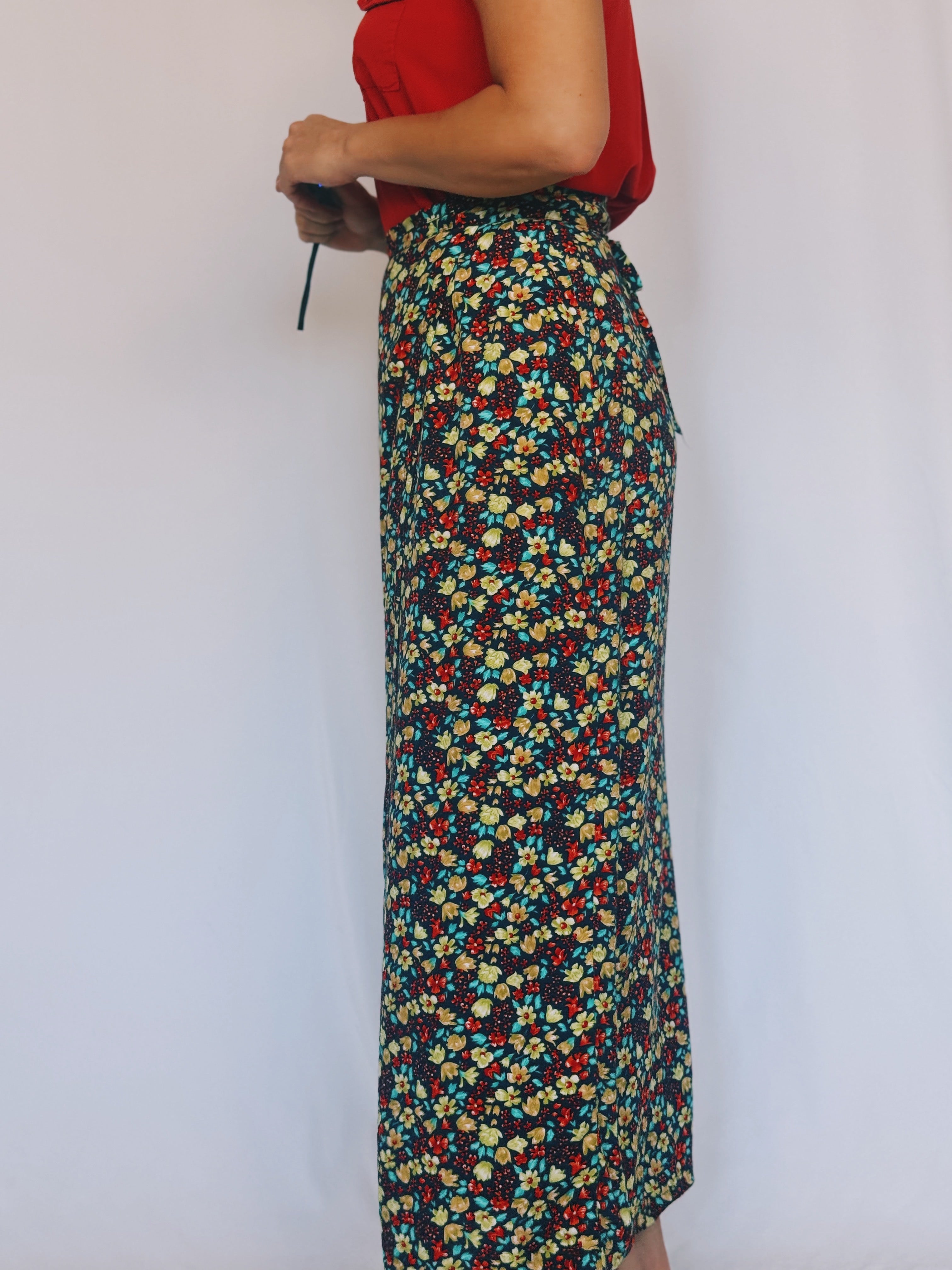 Falda pareo vintage flores