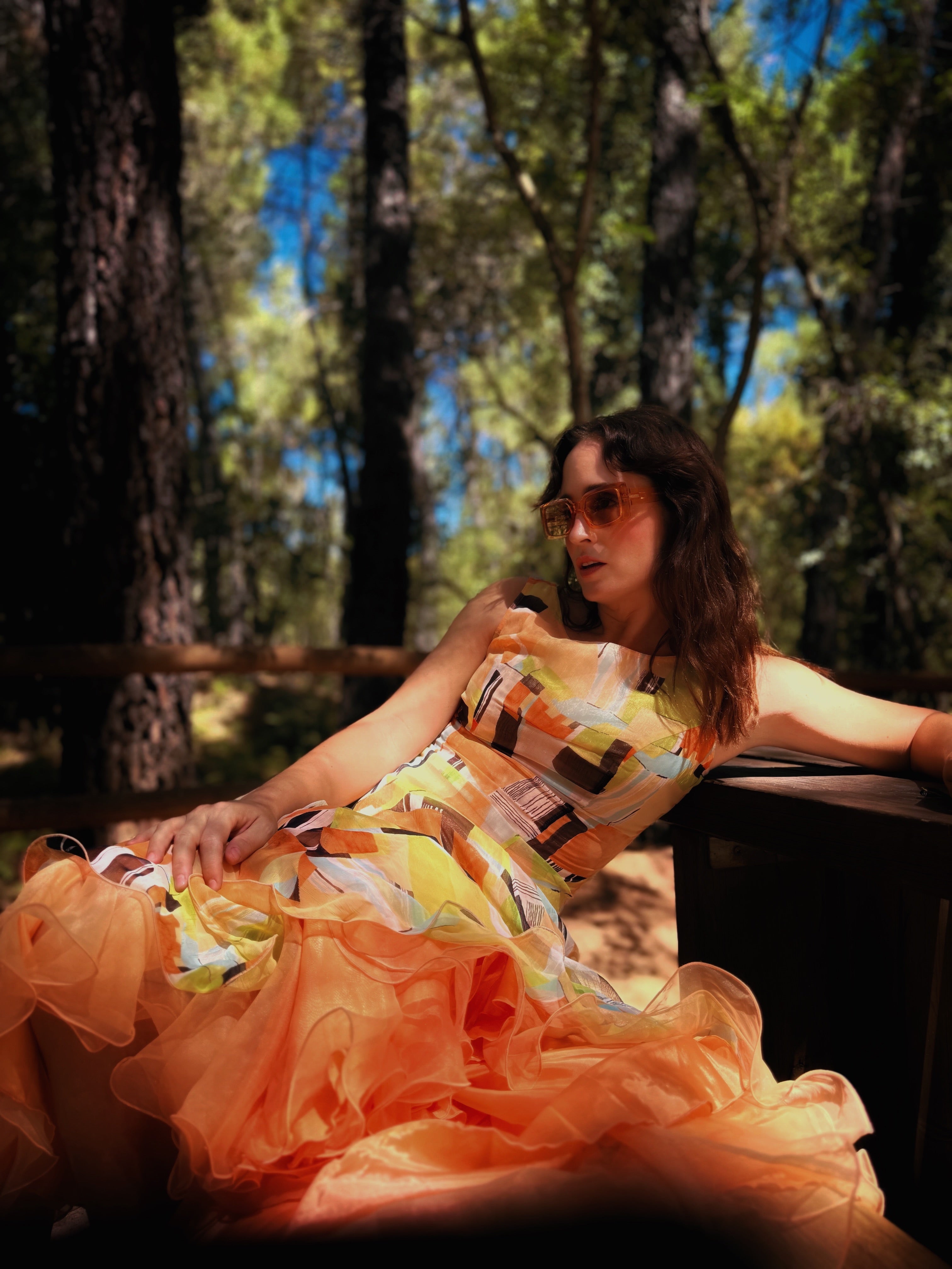 Vestido vintage tulipán con can-can