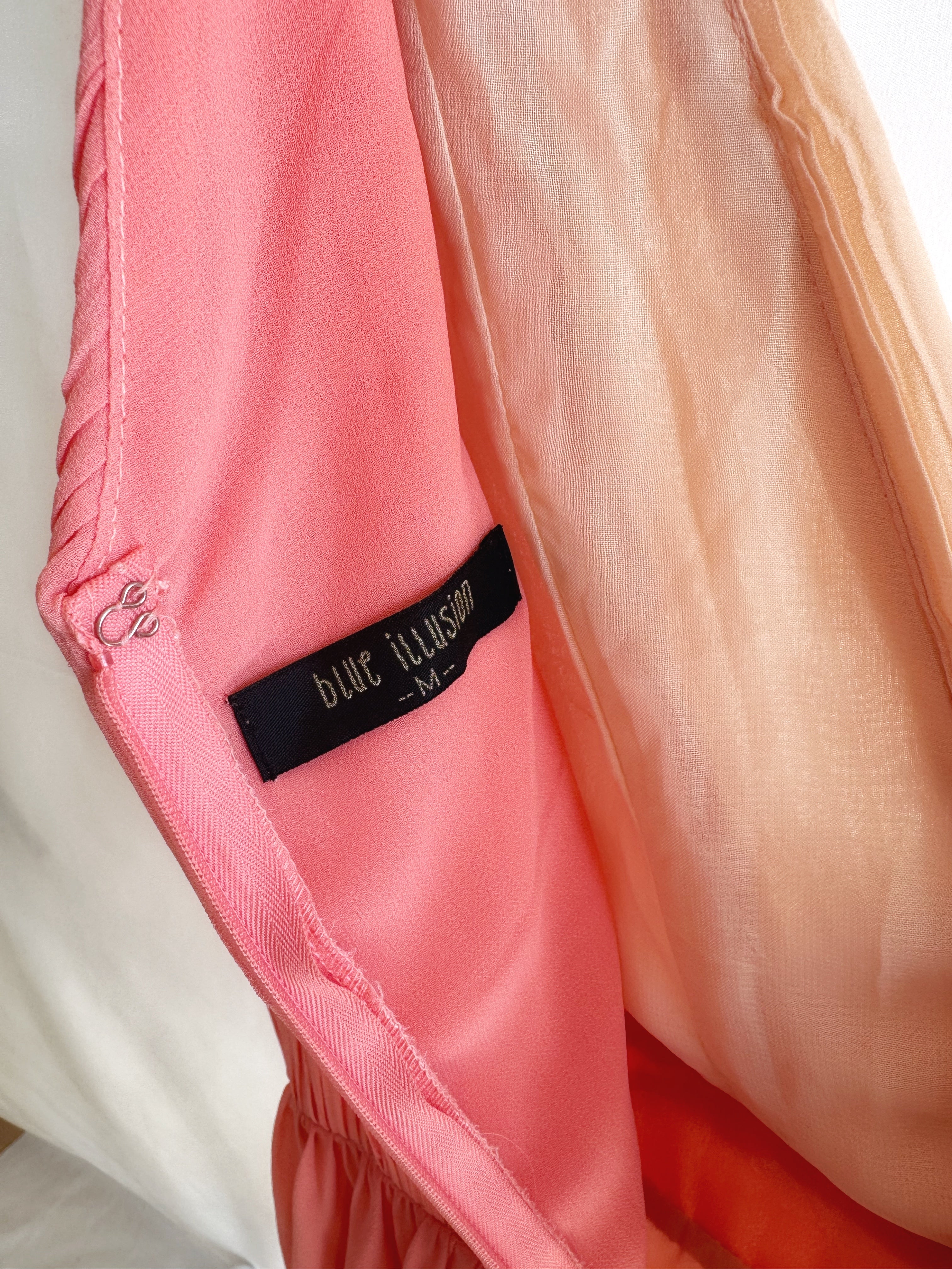 Vestido plisado Blue Illusion