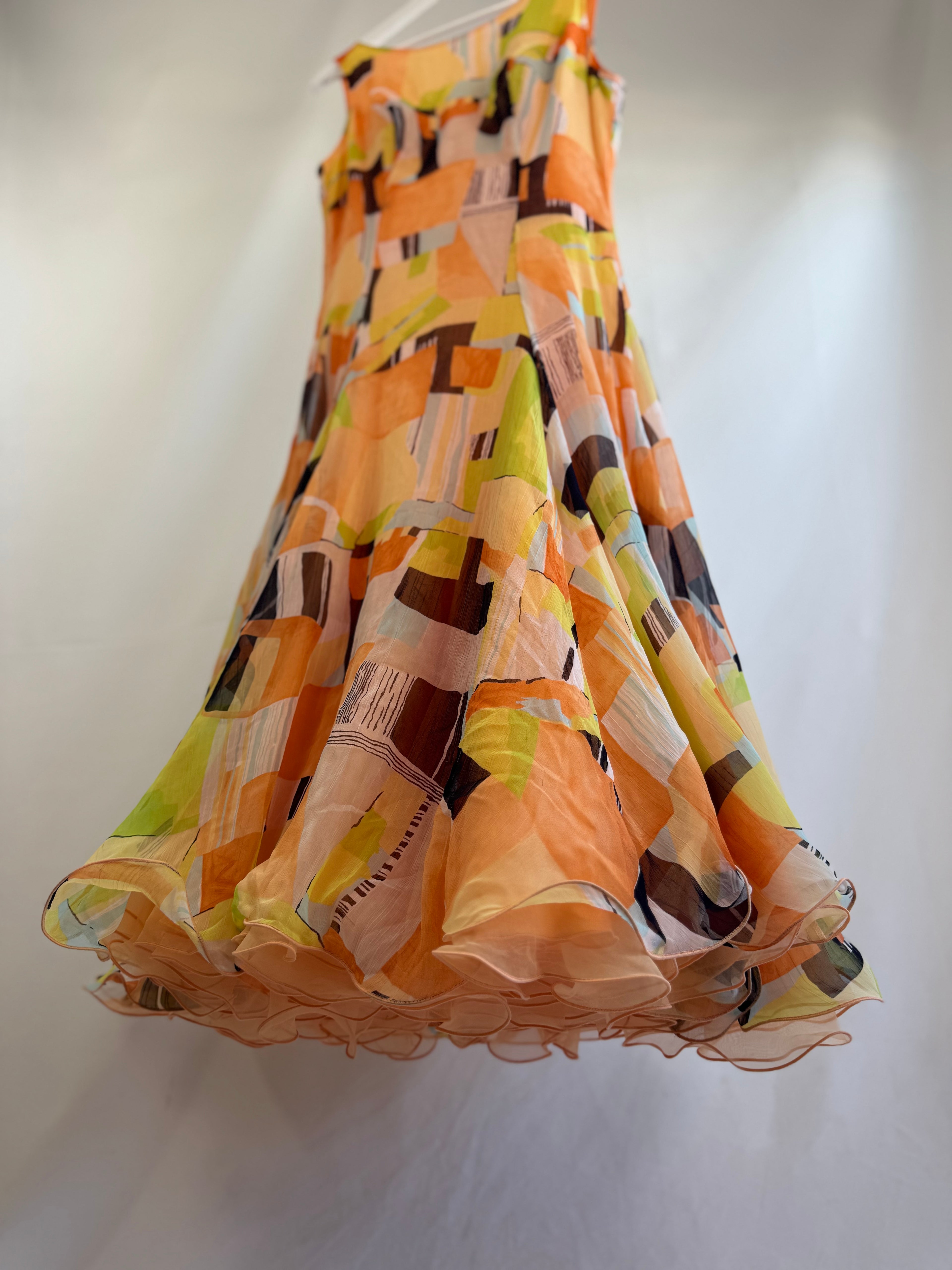 Vestido vintage tulipán con can-can