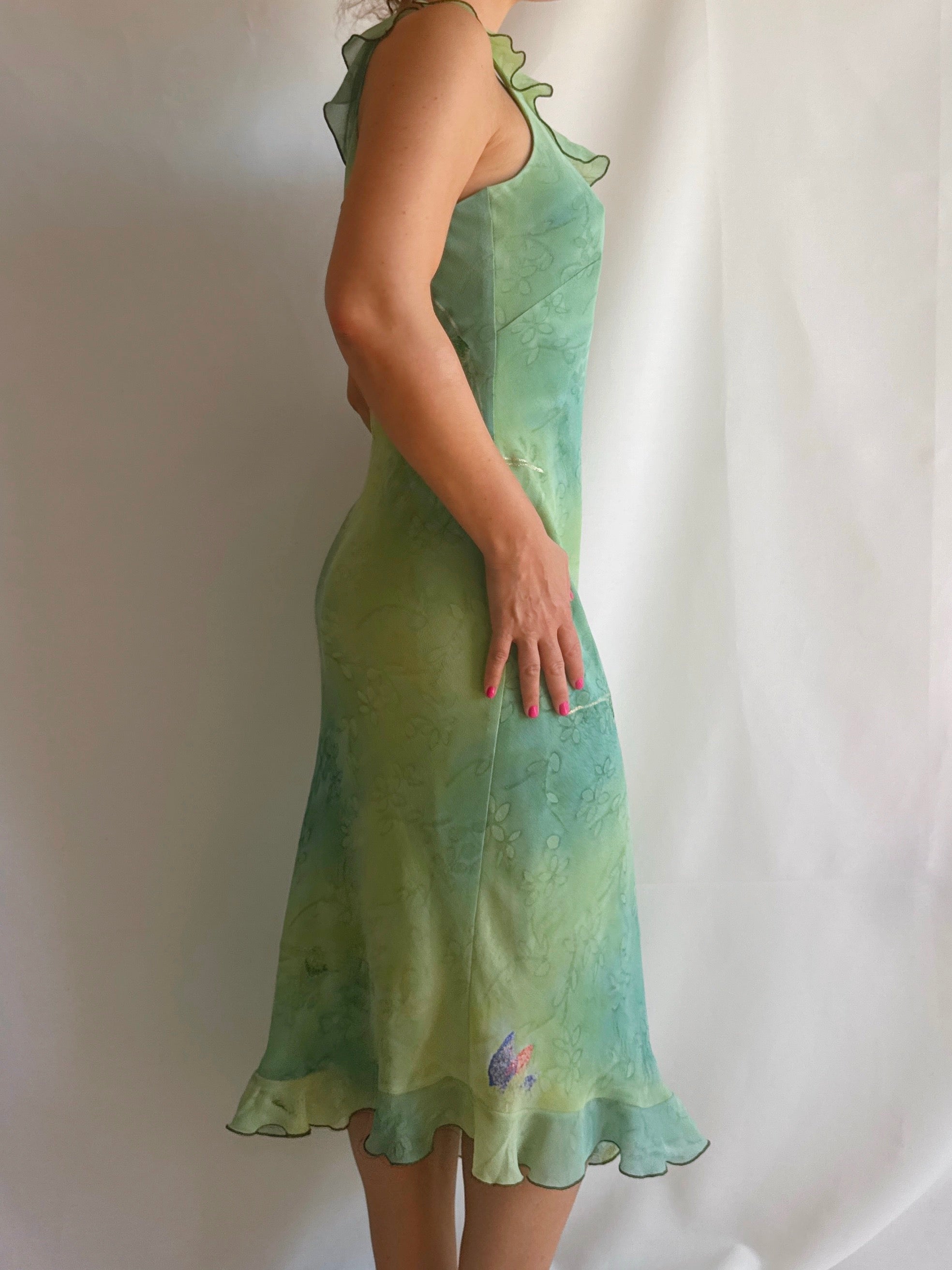 Vestido vintage pintado a mano