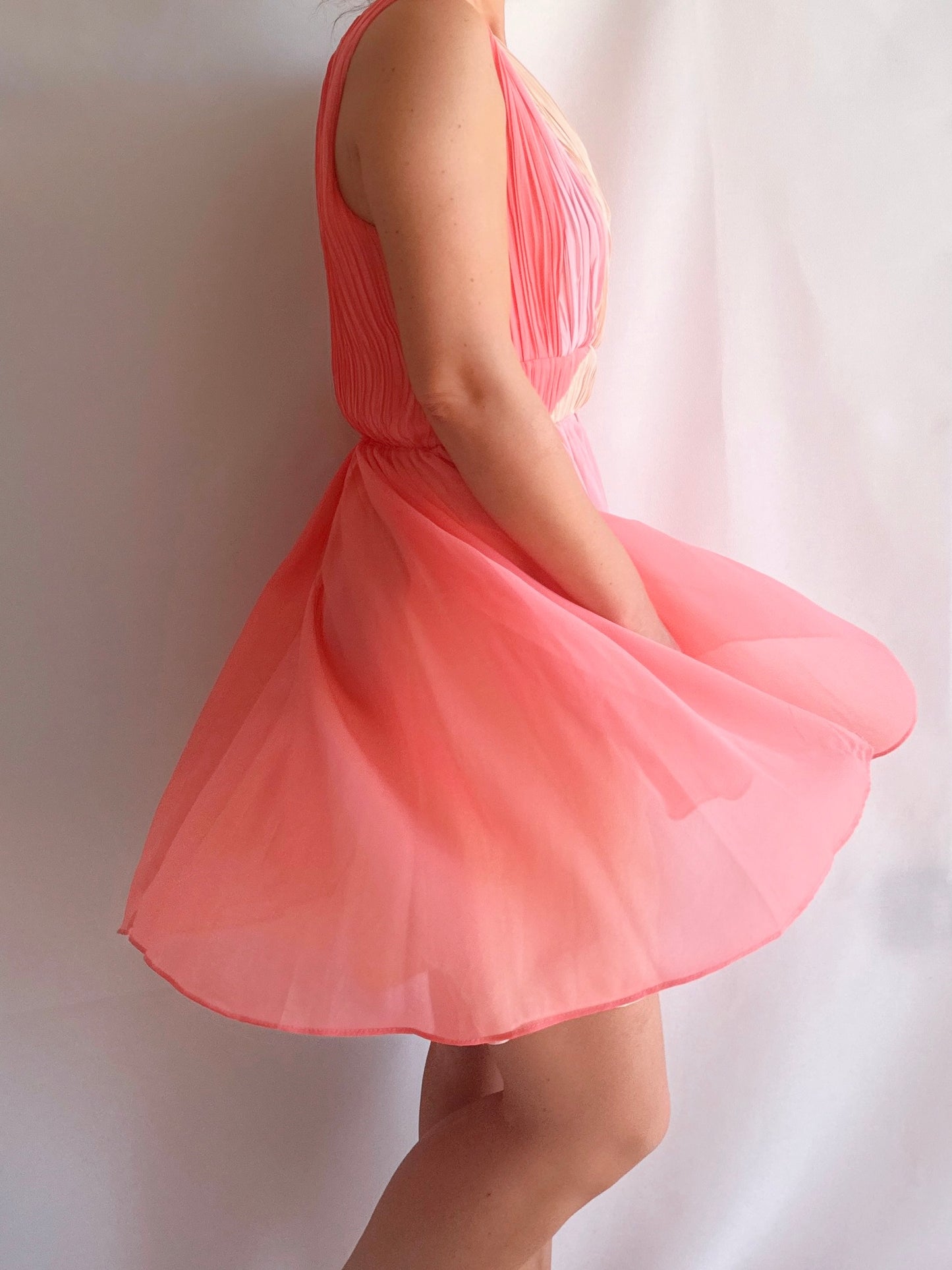 Vestido plisado Blue Illusion