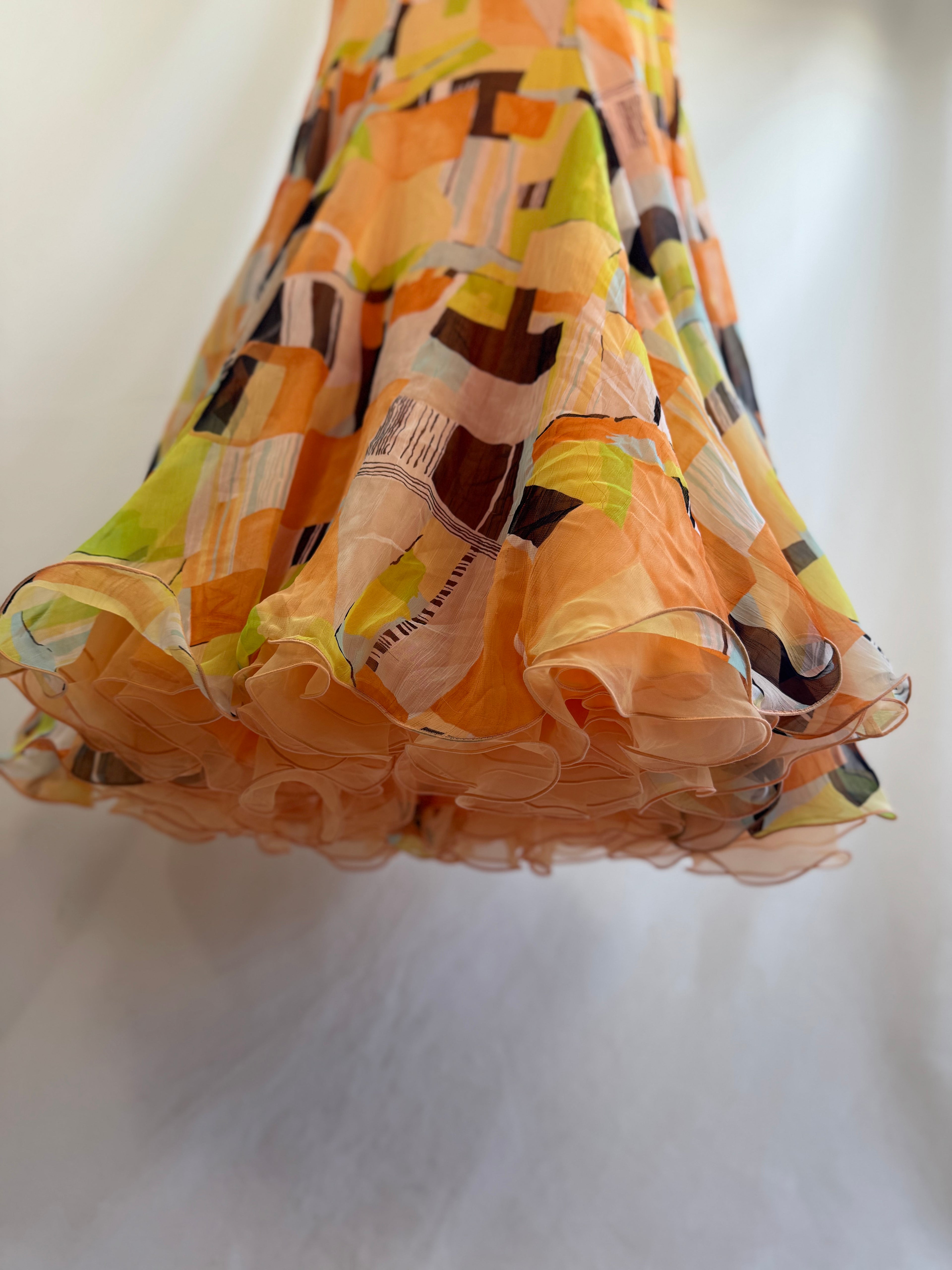 Vestido vintage tulipán con can-can