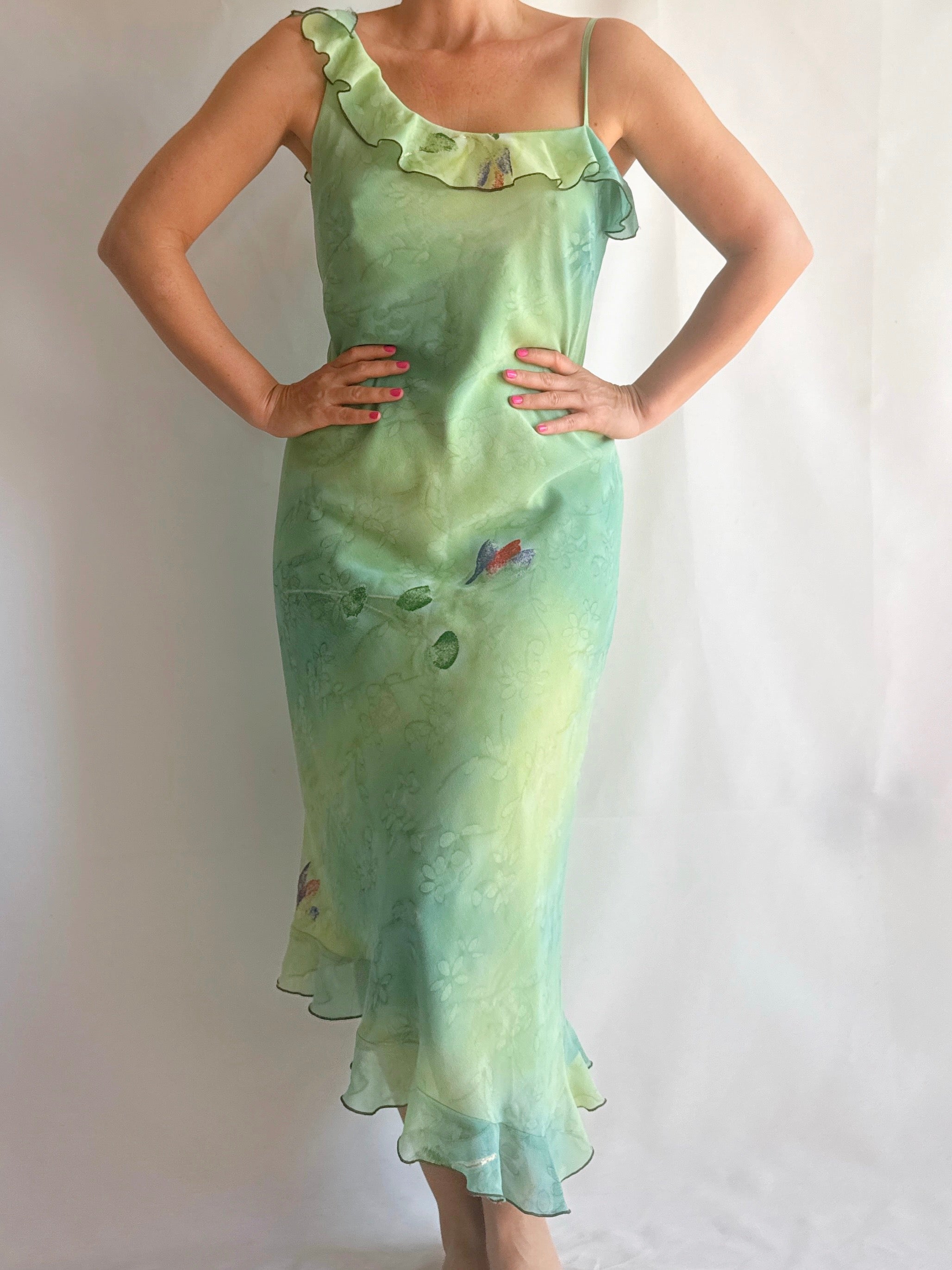 Vestido vintage pintado a mano