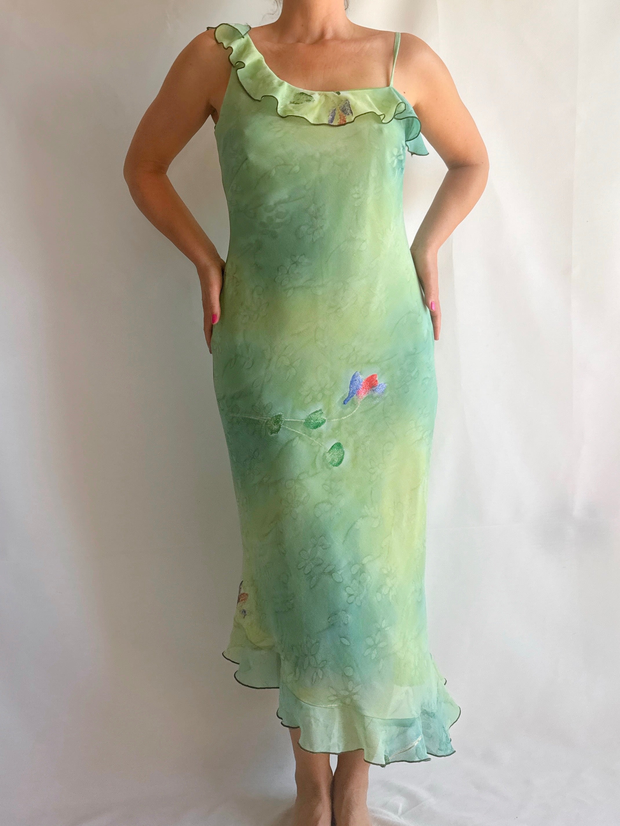 Vestido vintage pintado a mano