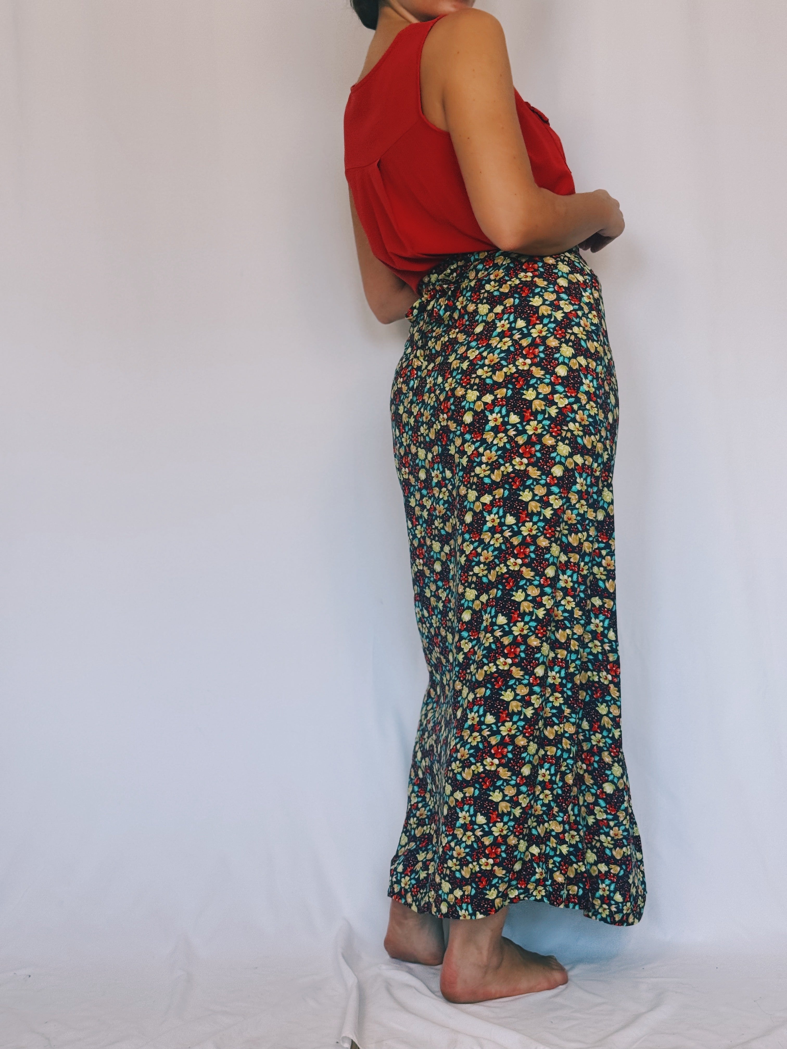 Falda pareo vintage flores