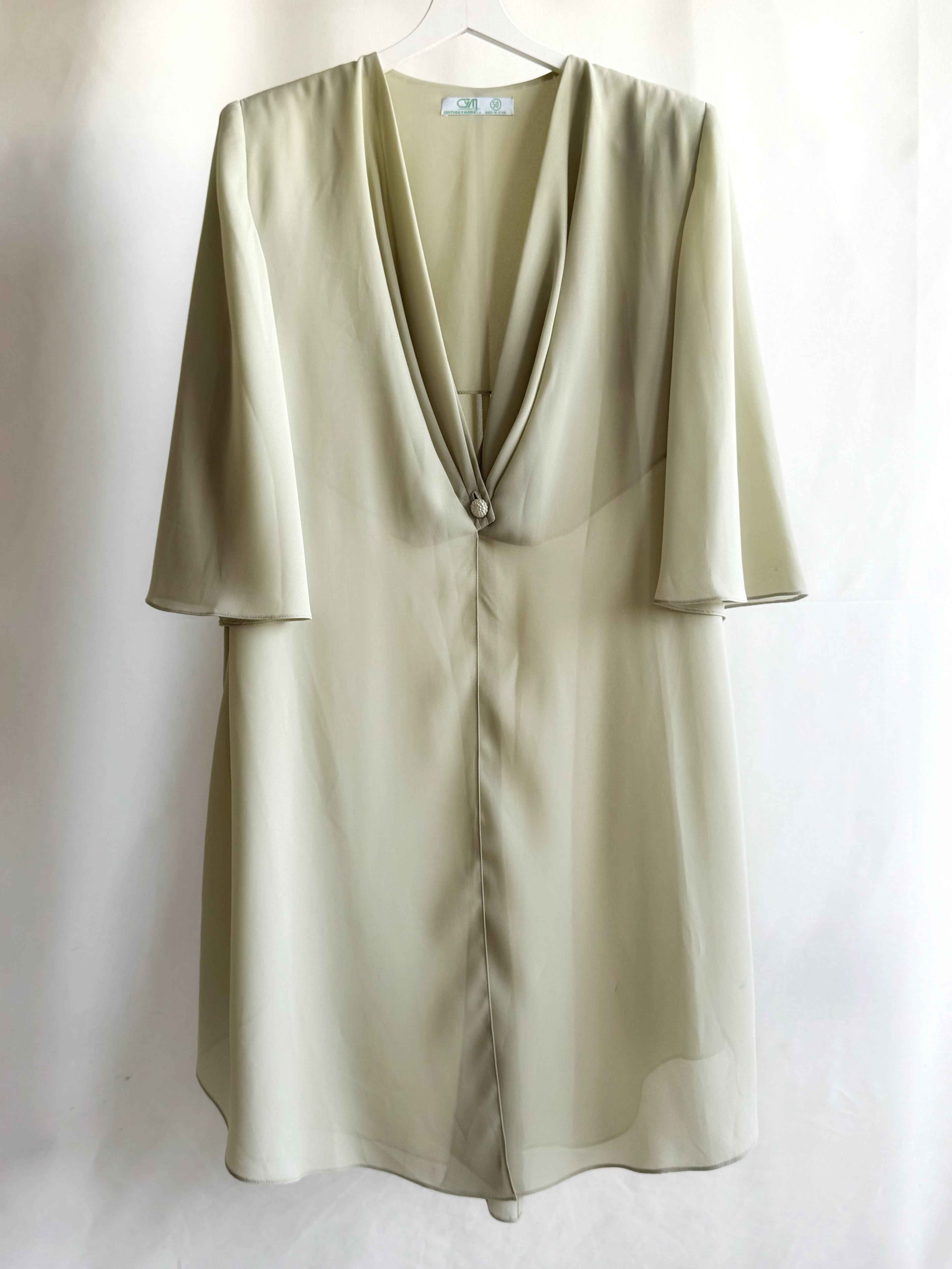 Vestido tipo sobrecamisa transparente vintage