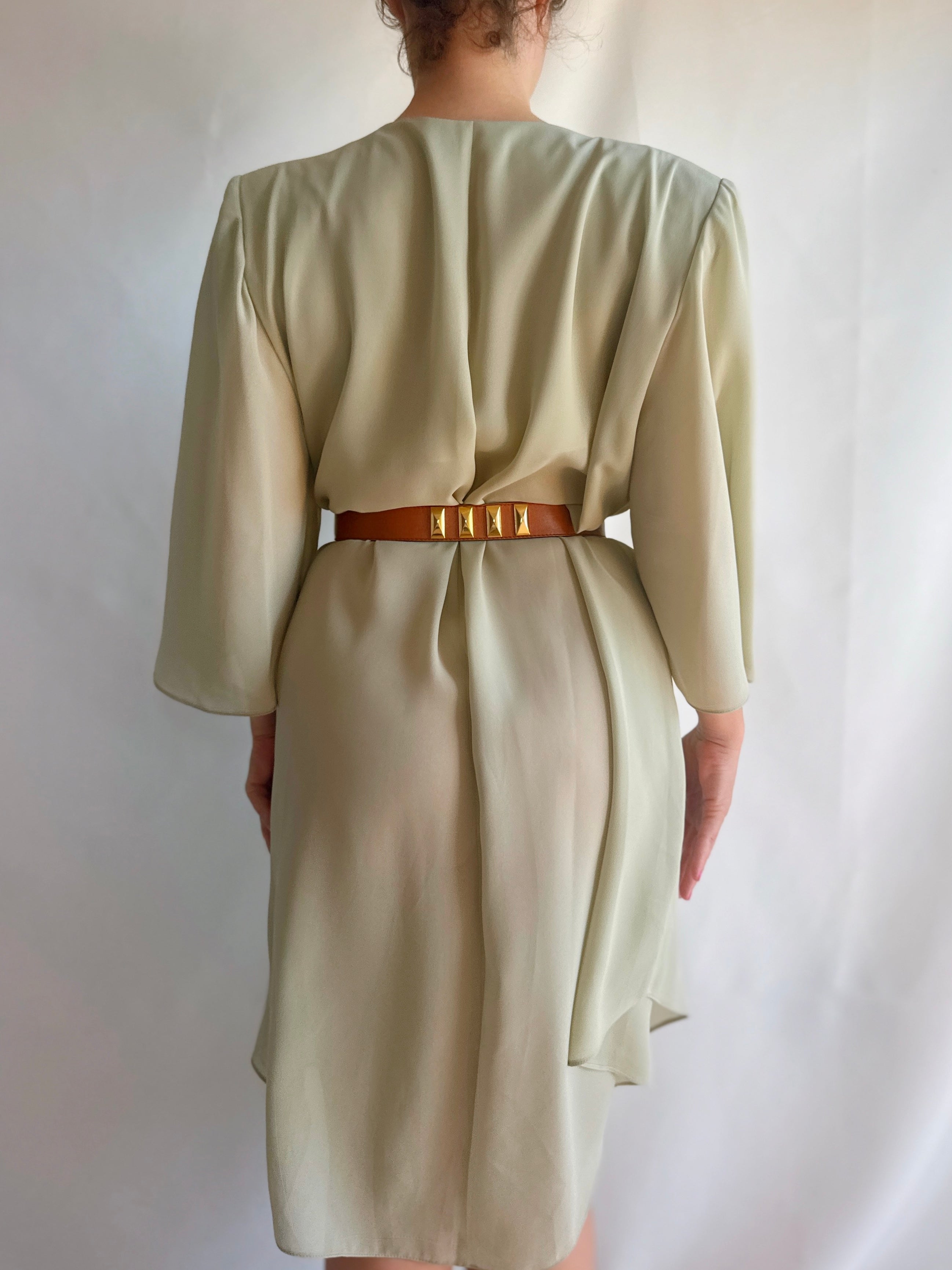 Vestido tipo sobrecamisa transparente vintage