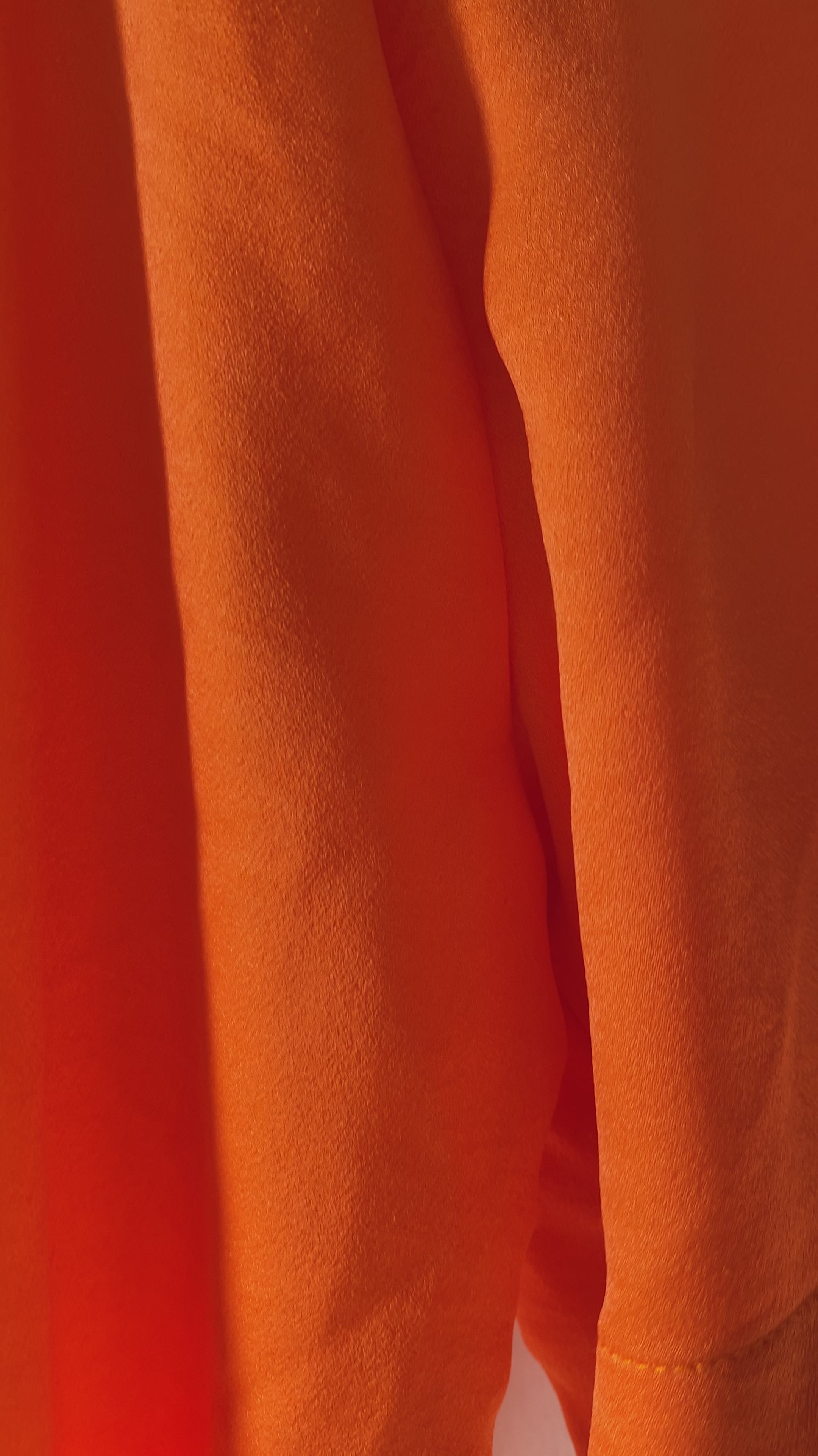 Orange satin blouse
