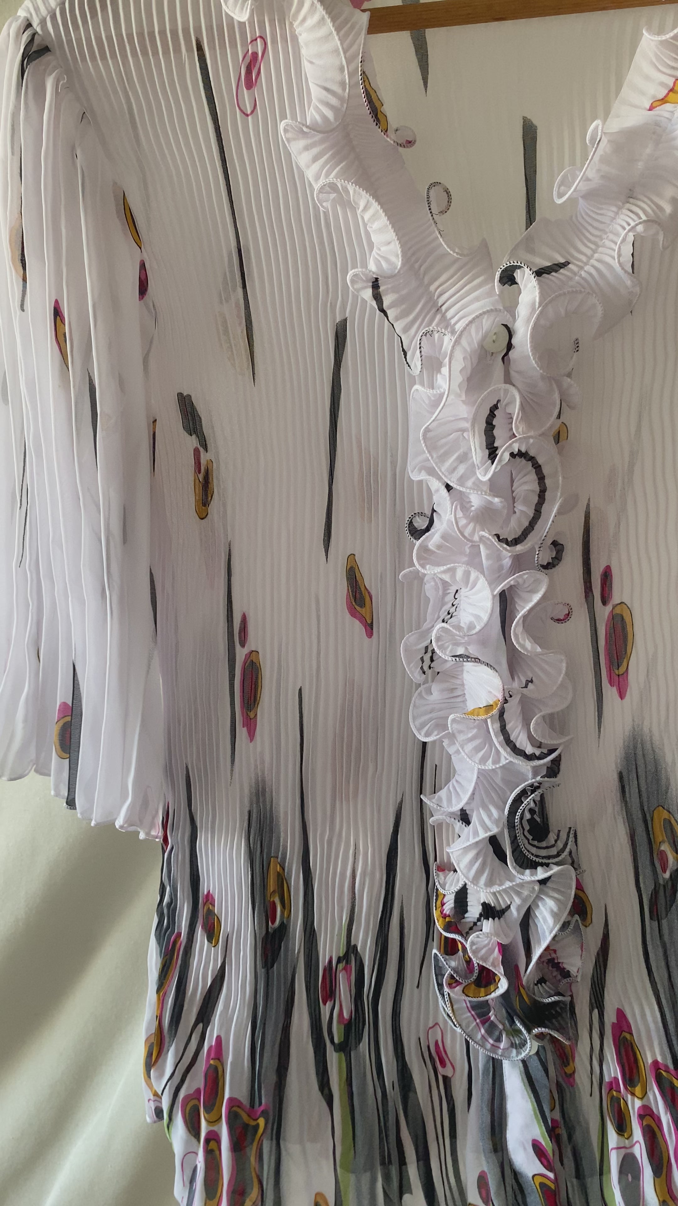 Blusa vintage plisada