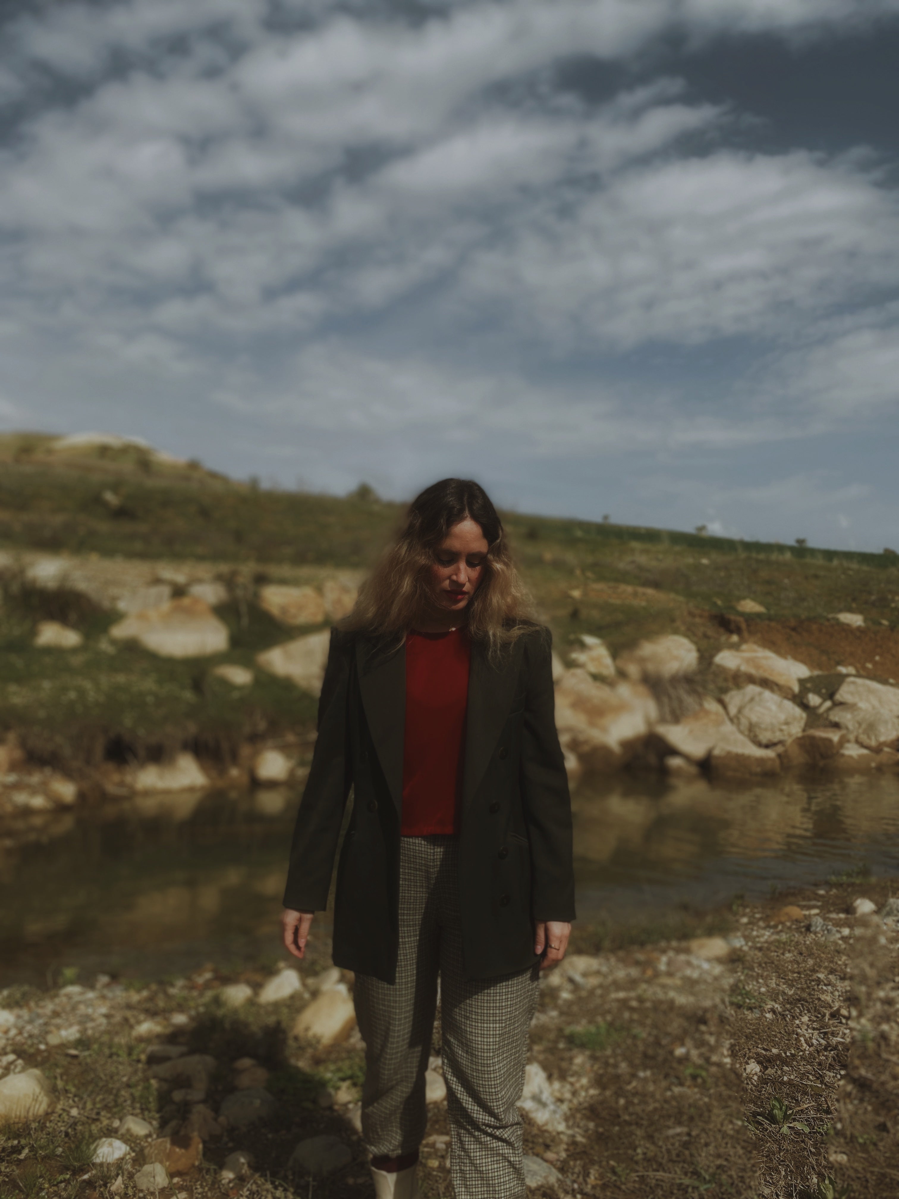 Blazer vintage verde olivo