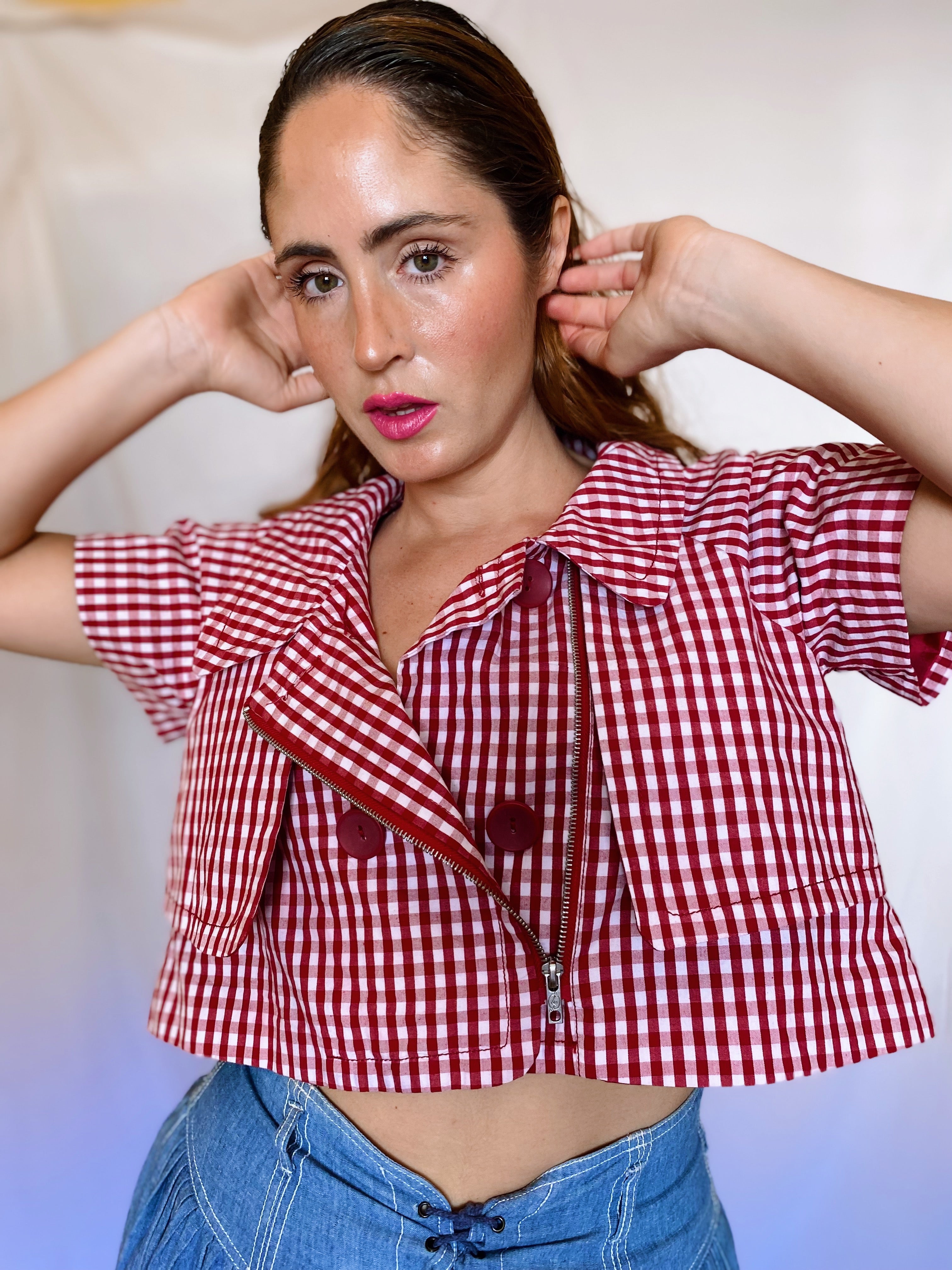 Chaqueta vichy Stradivarius