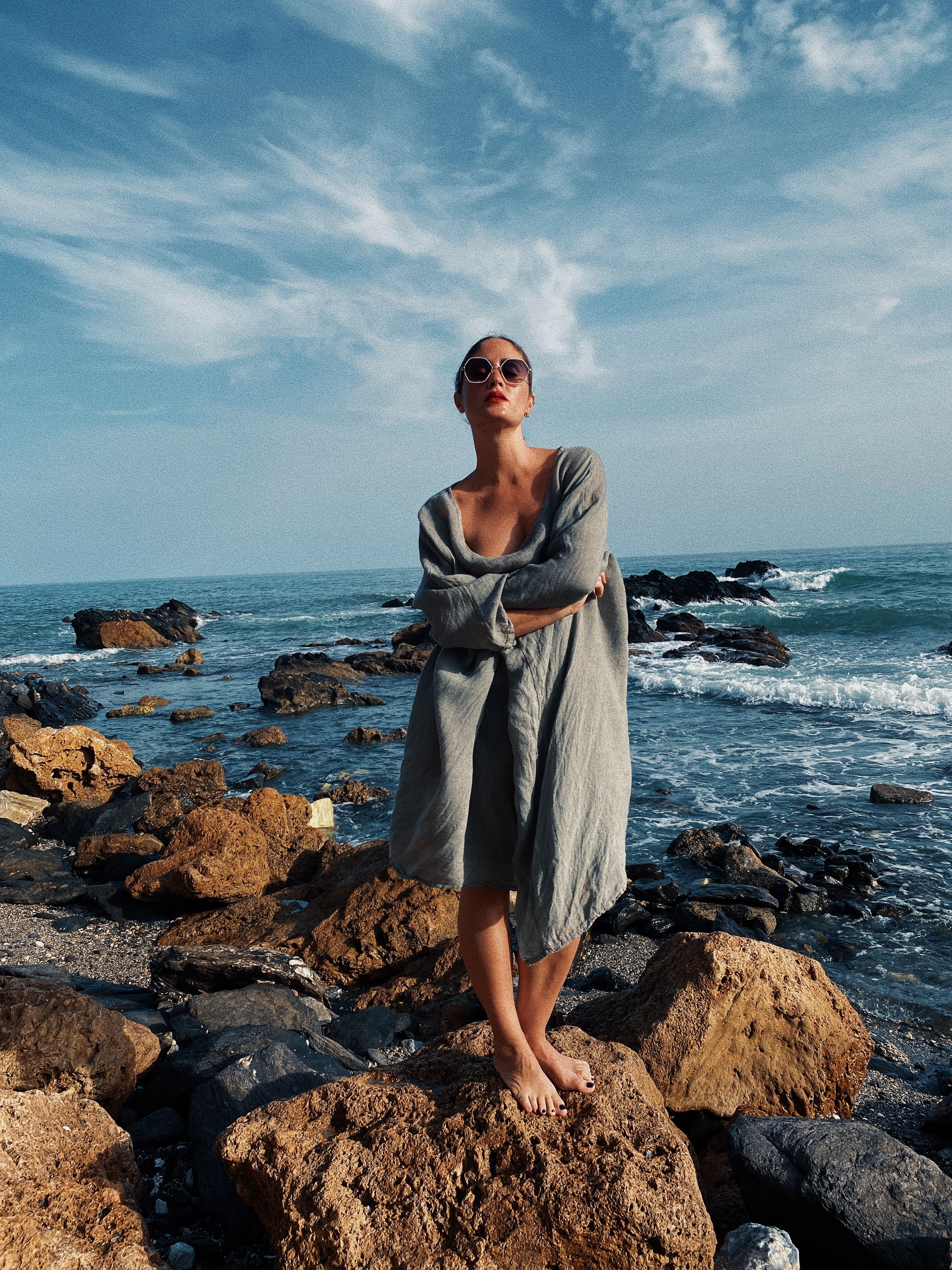 Vestido túnica lino