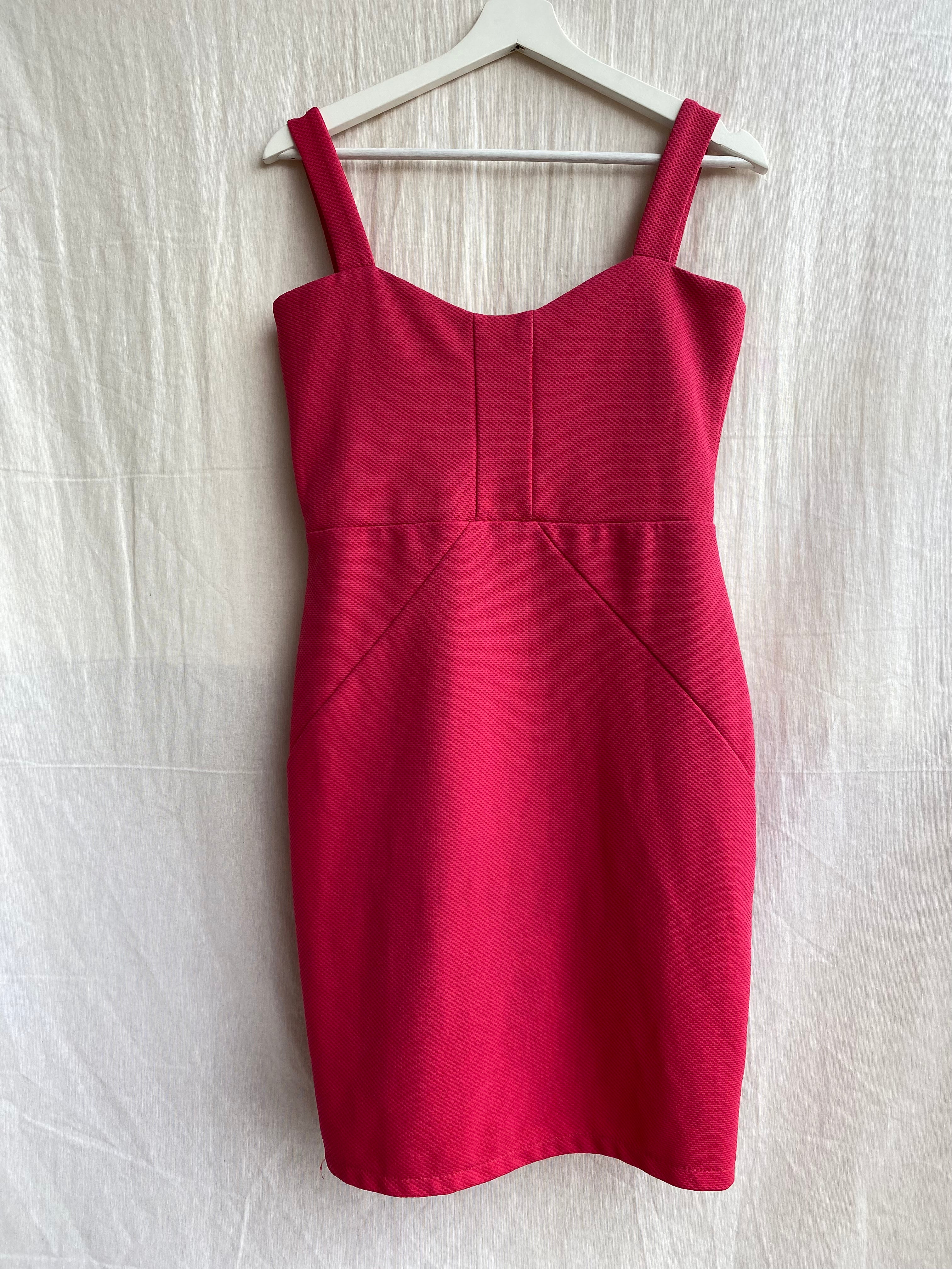 Vestido fucsia vintage