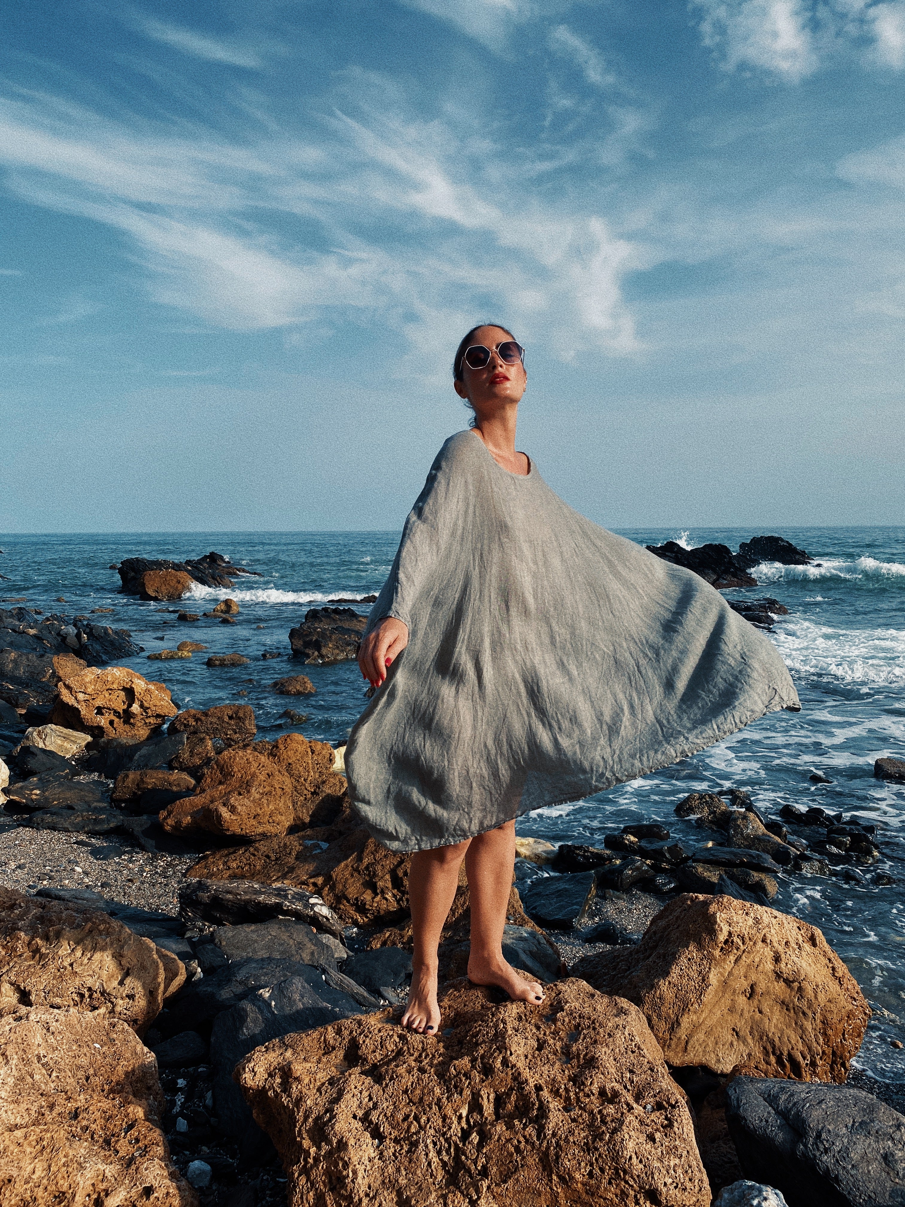 Vestido túnica lino