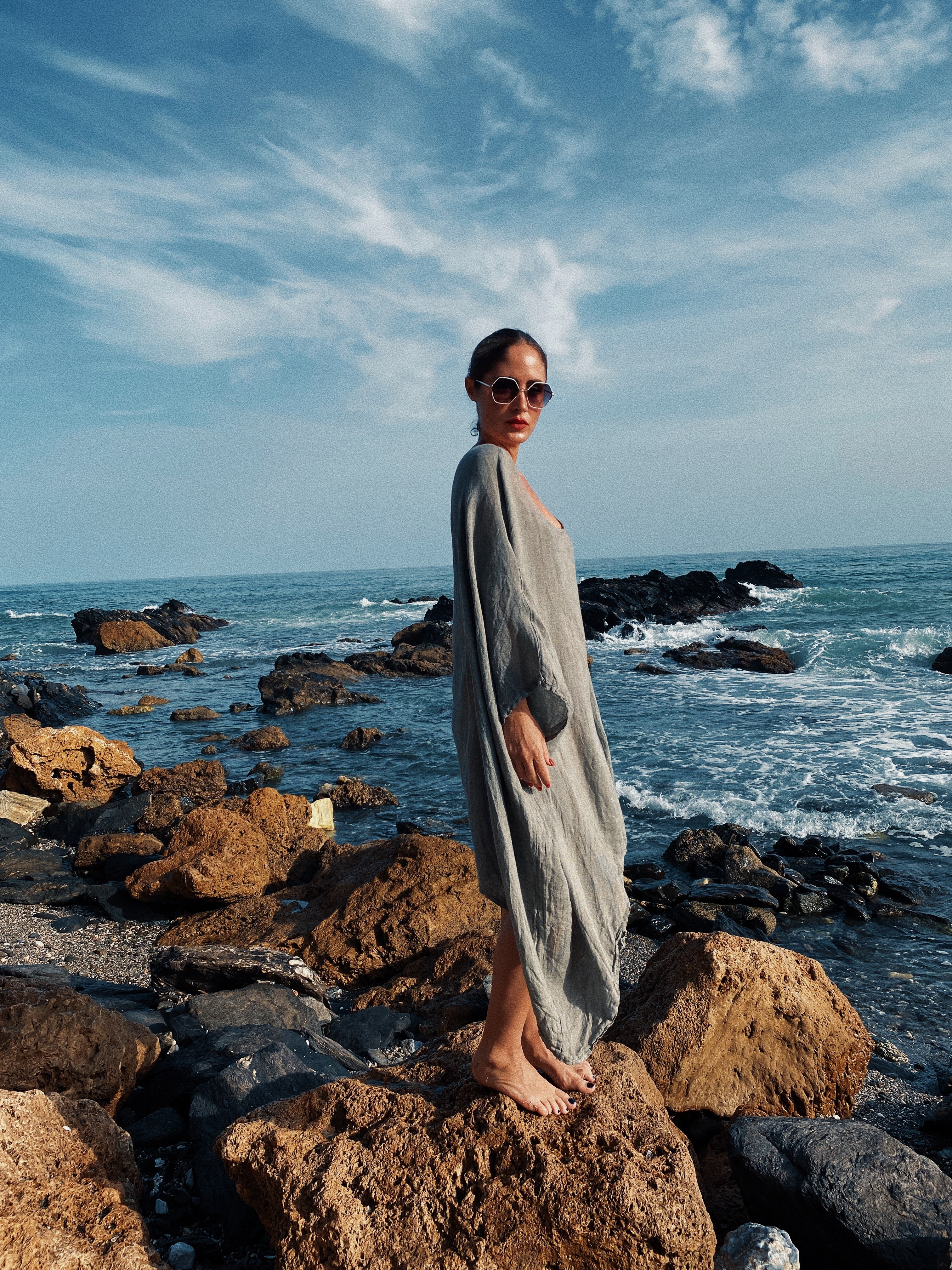 Vestido túnica lino