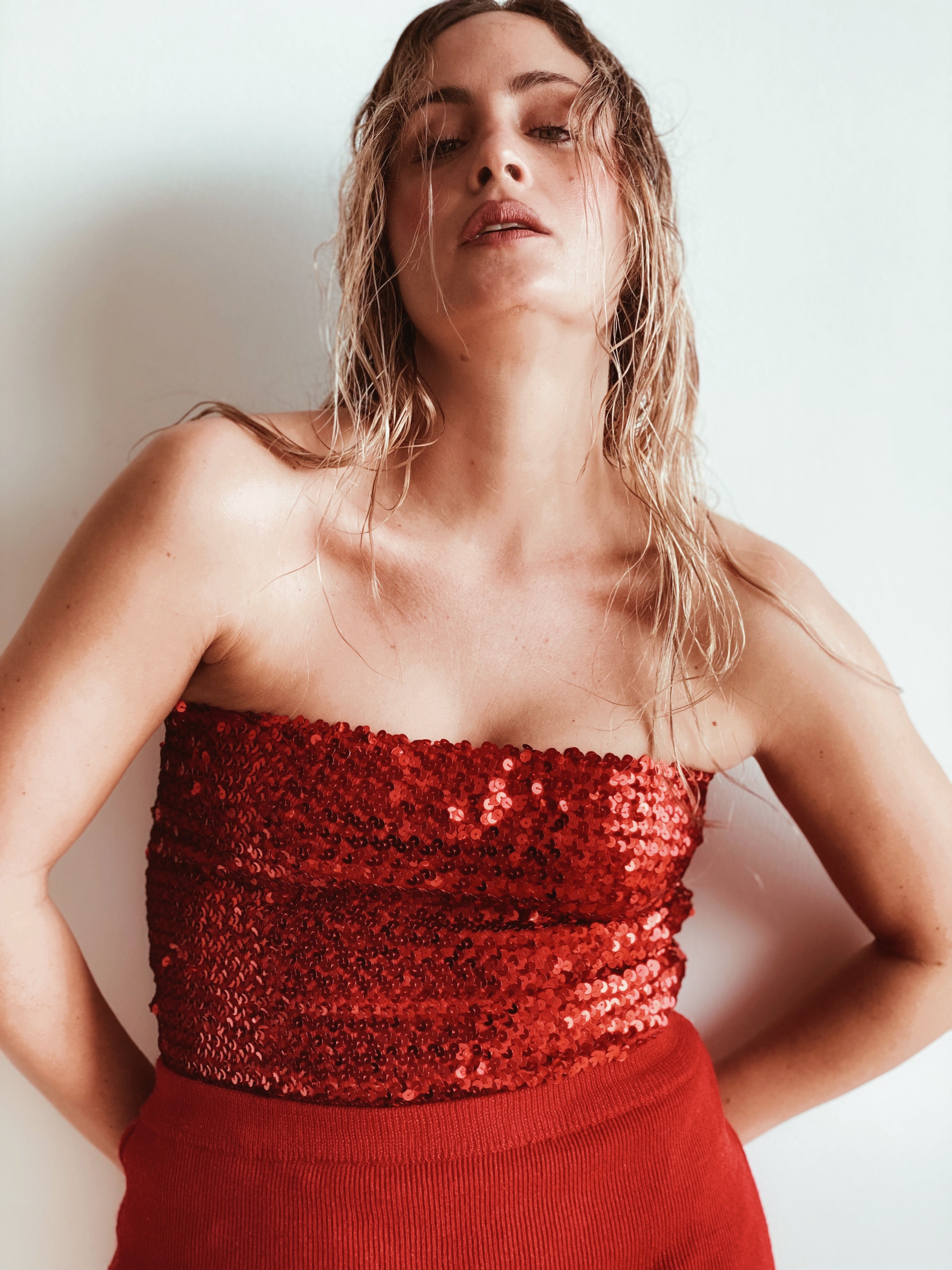 Top de lentejuelas Zara