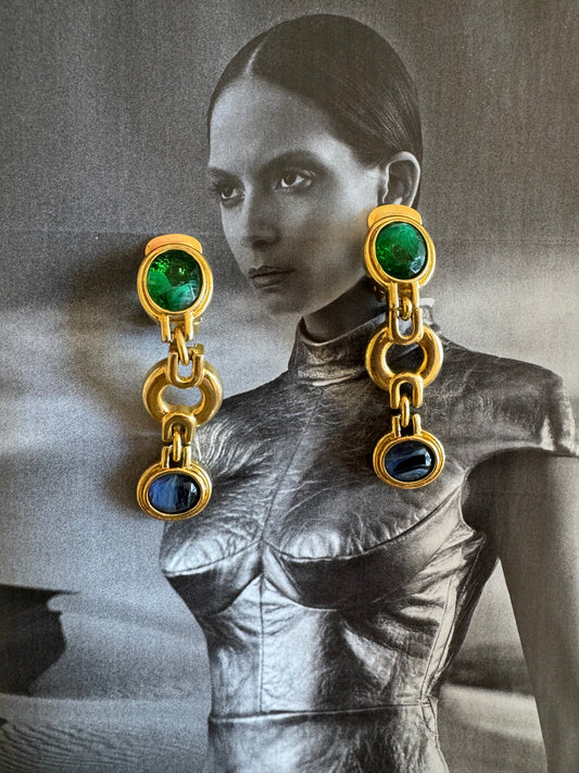 Pendientes vintage con piedras