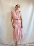Vestido vintage drapeado Olympia (T.S)