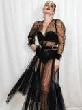 Vestido largo negro de tul – Amari ( T. S/M/L)