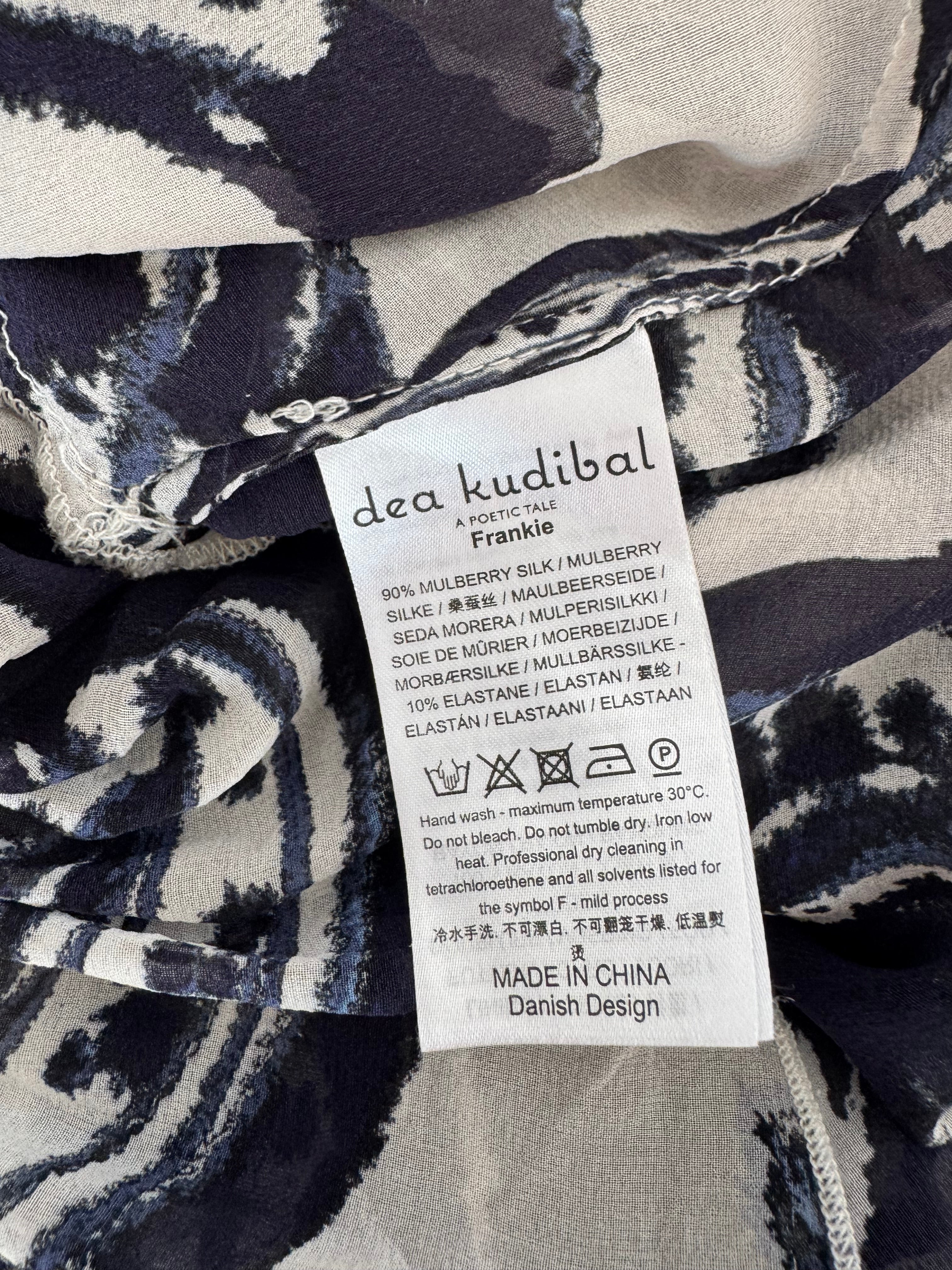 Vestido Dea Kudibal Frankie 90% Seda Mulberry Paisley Volantes Asimétrico