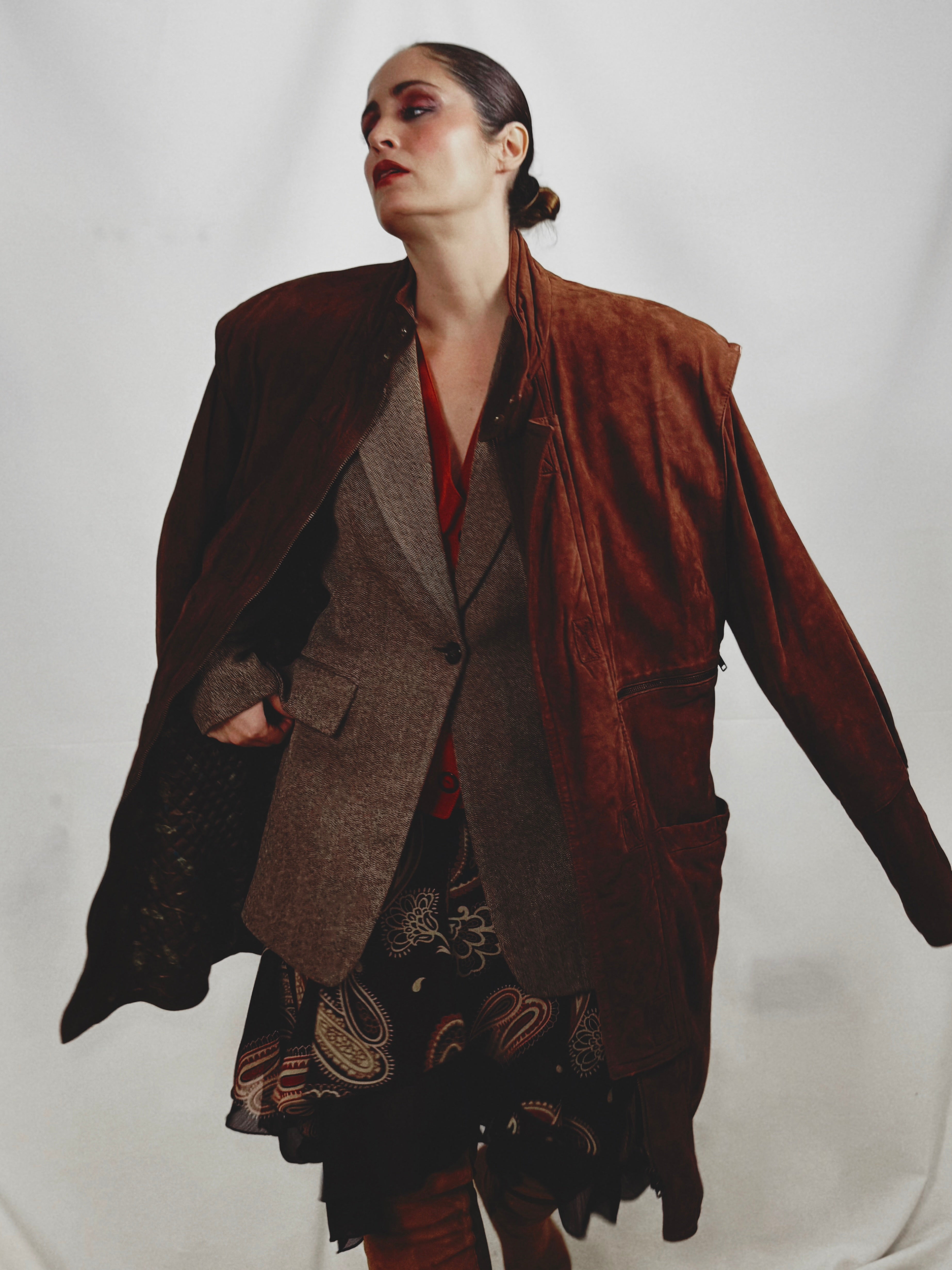 Abrigo vintage 100% piel ovina nacional