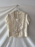 Blusa vintage marfil 80s