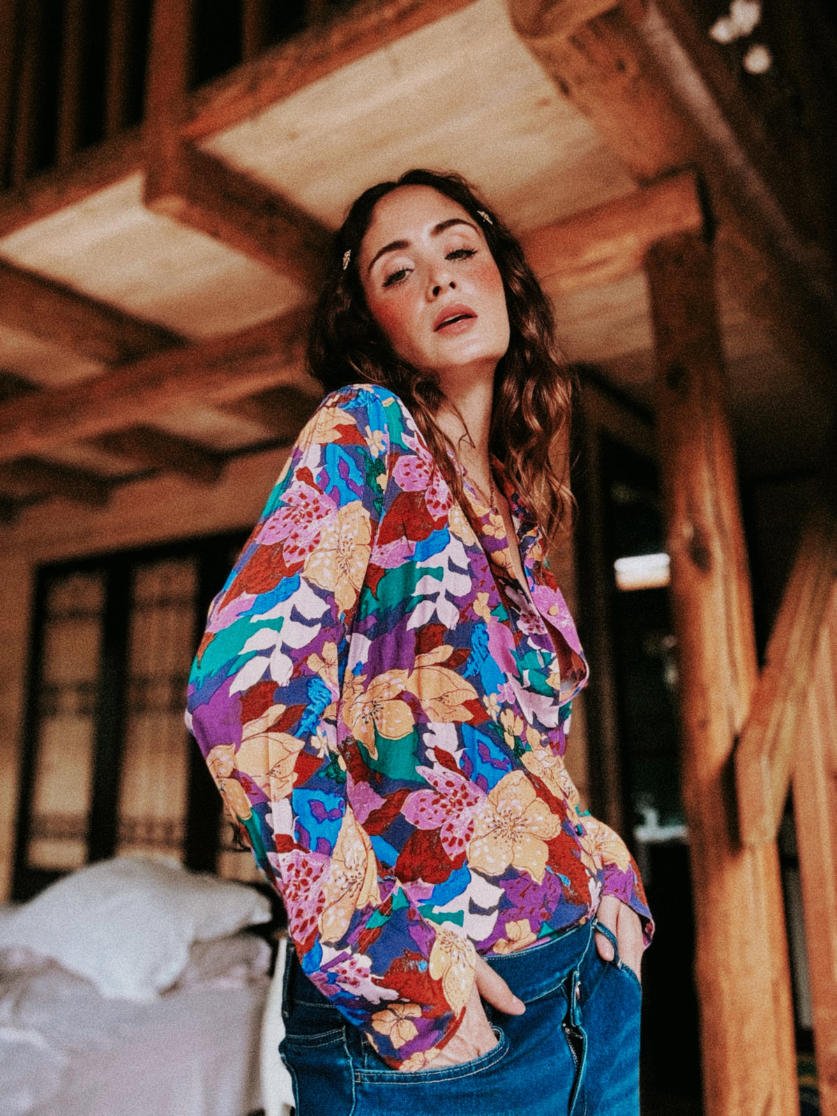 Camisa Floral Retro SUNCOO Paris | Pieza Única
