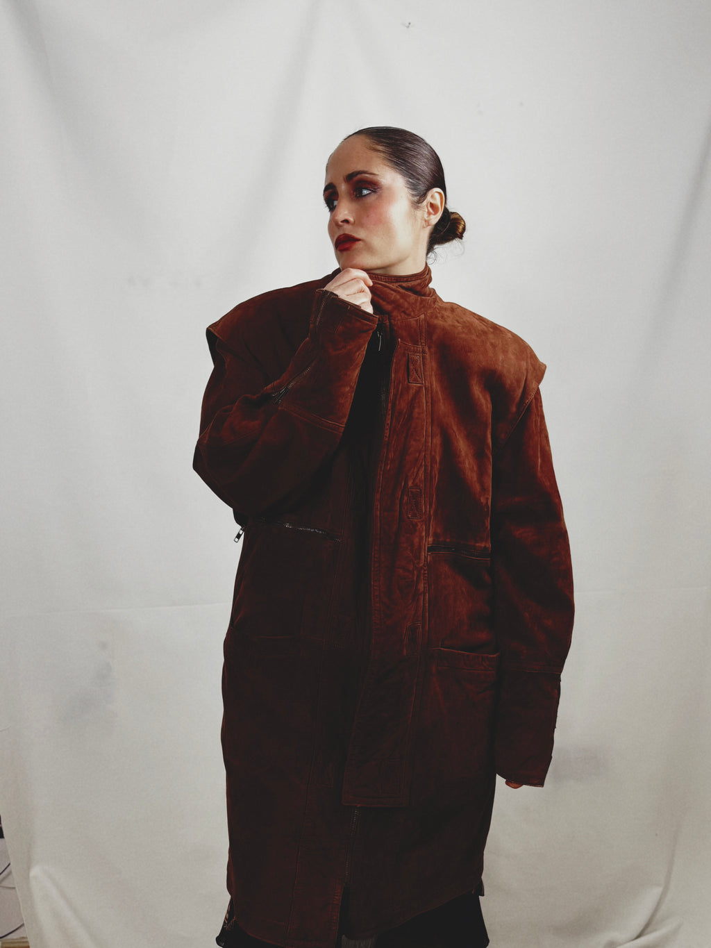 Abrigo vintage 100% piel ovina nacional