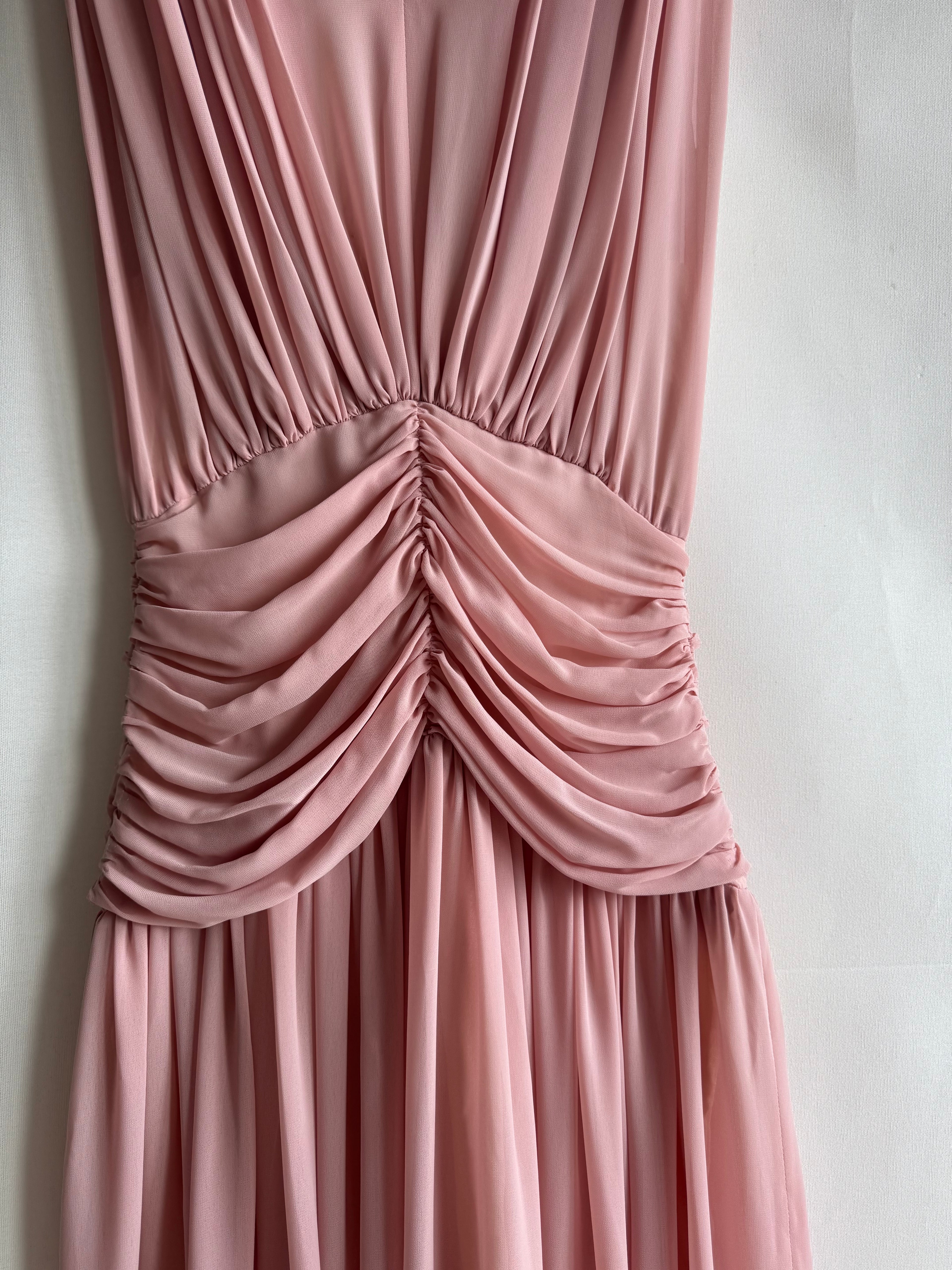 Vestido vintage drapeado Olympia (T.S)