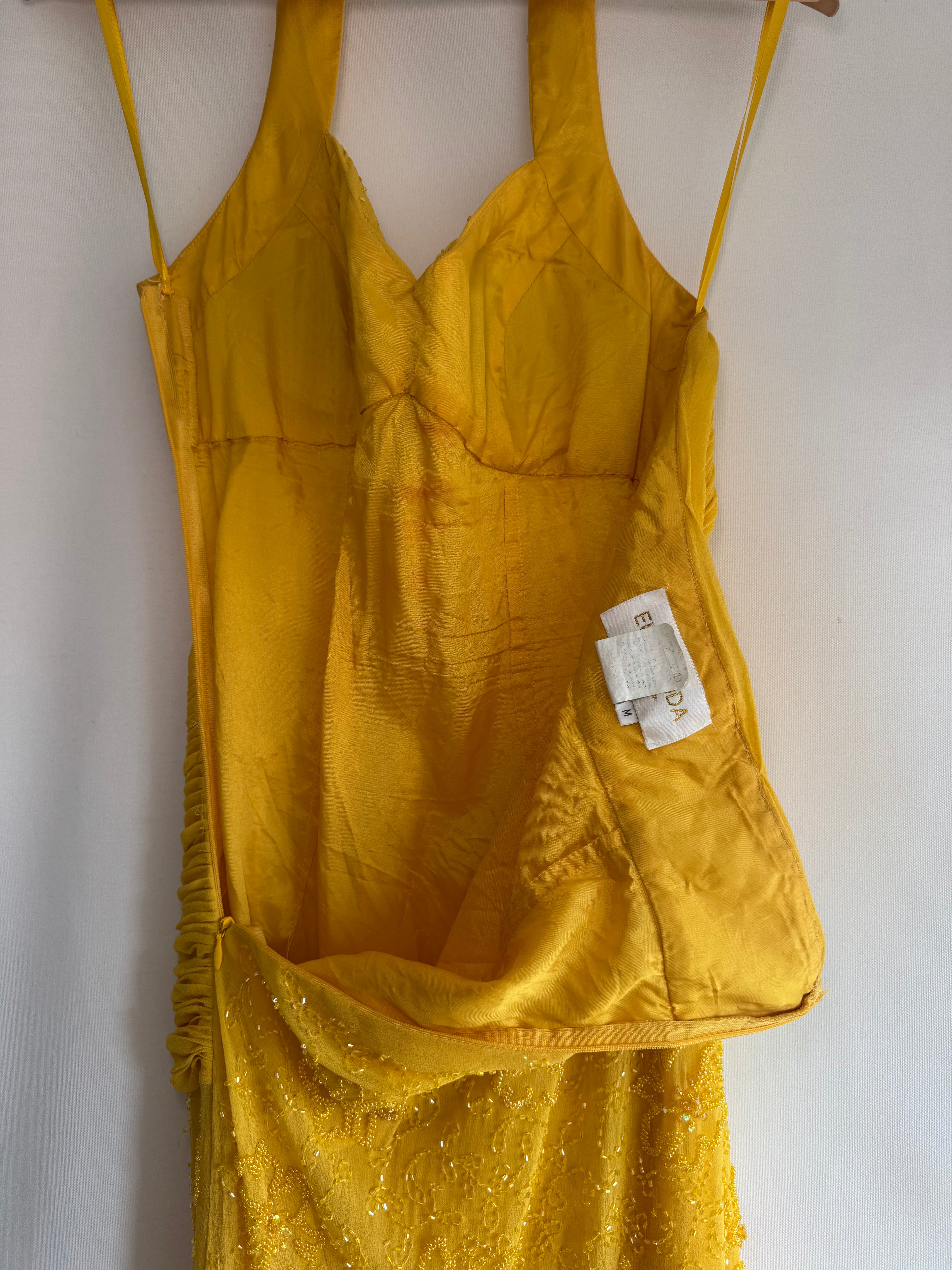 Vestido largo vintage seda Euromoda Collection