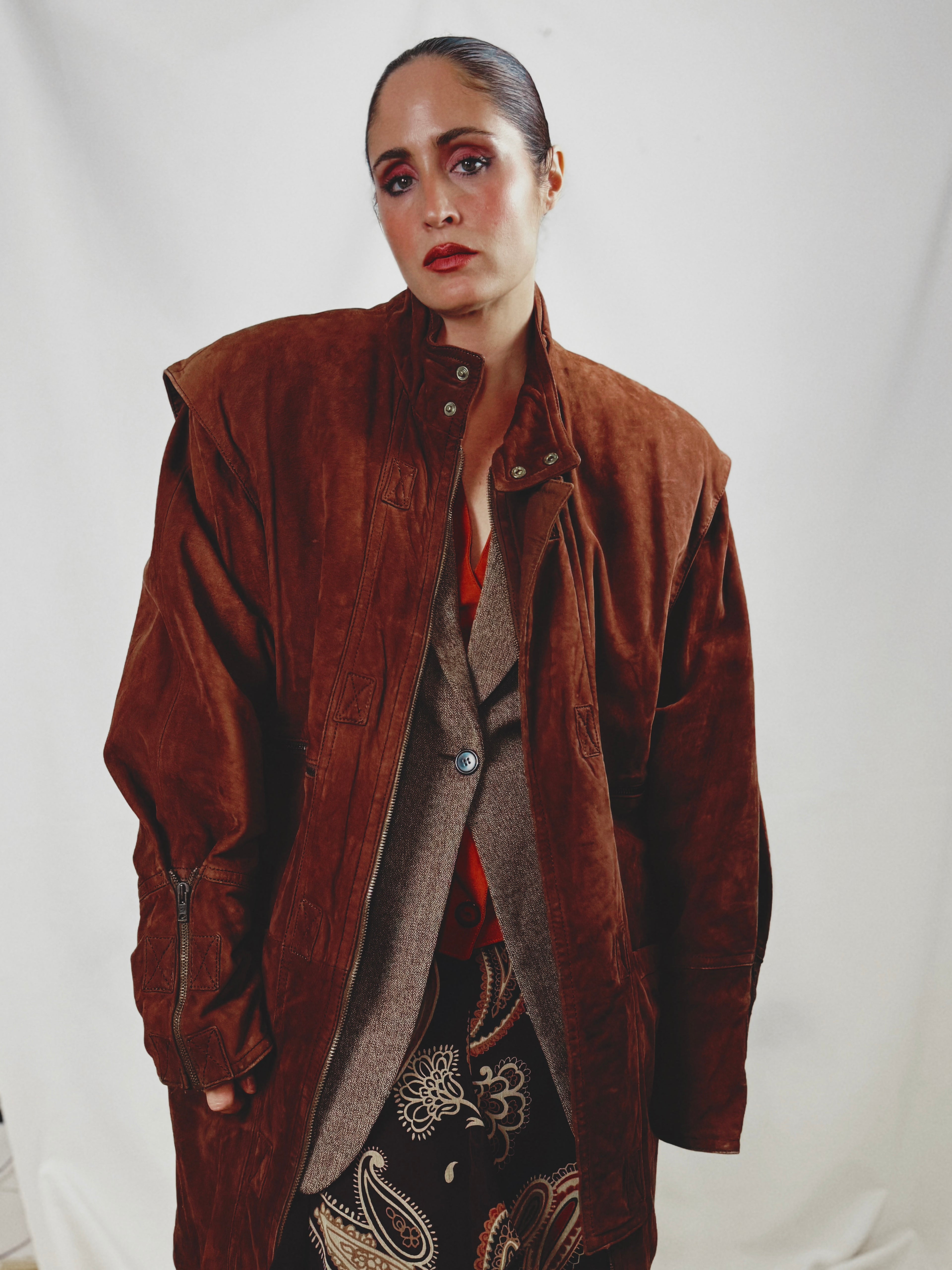 Abrigo vintage 100% piel ovina nacional