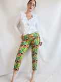 Pantalón Pre-Loved estampado tropical multicolor Kimeika