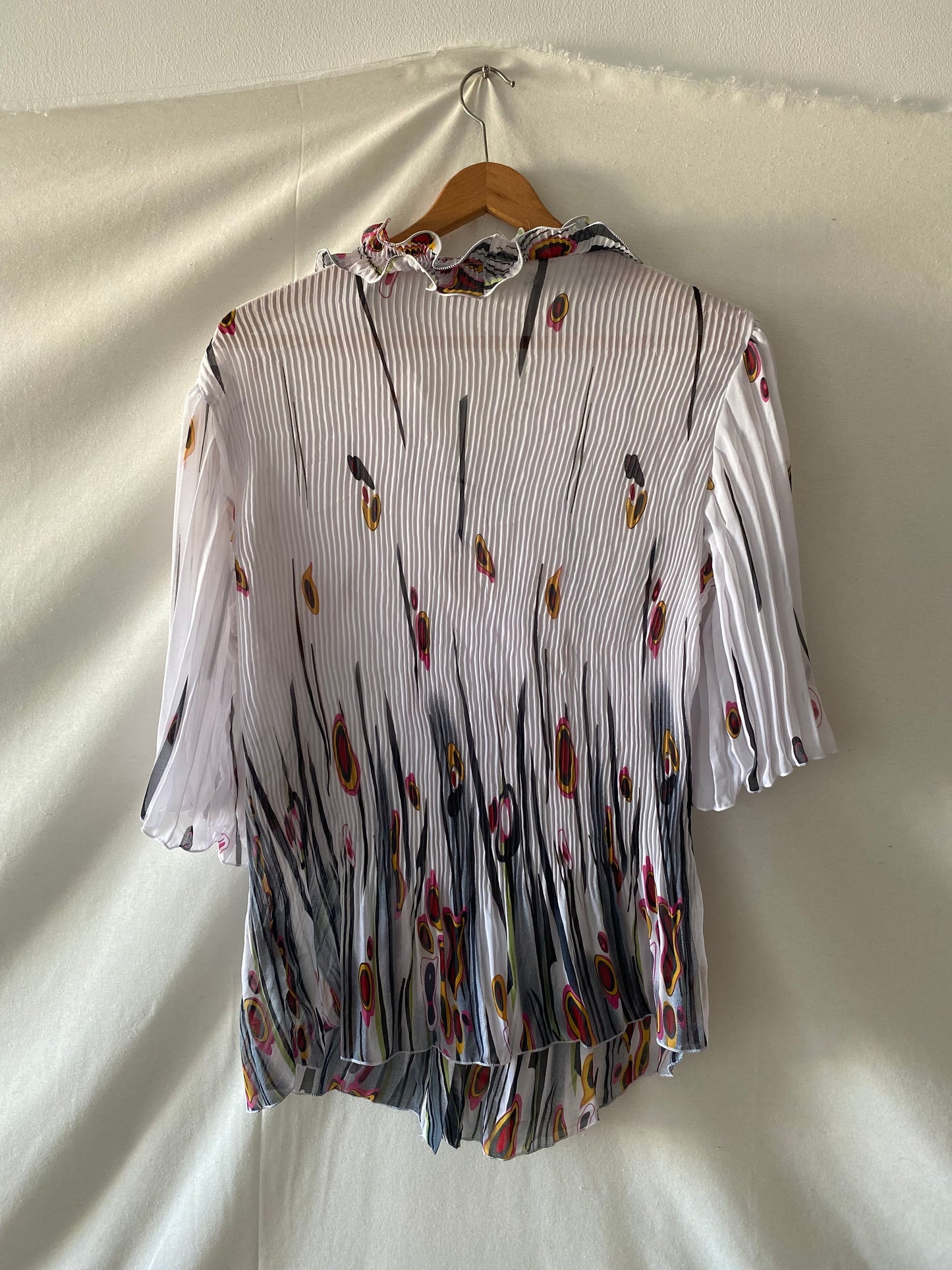 Blusa vintage plisada