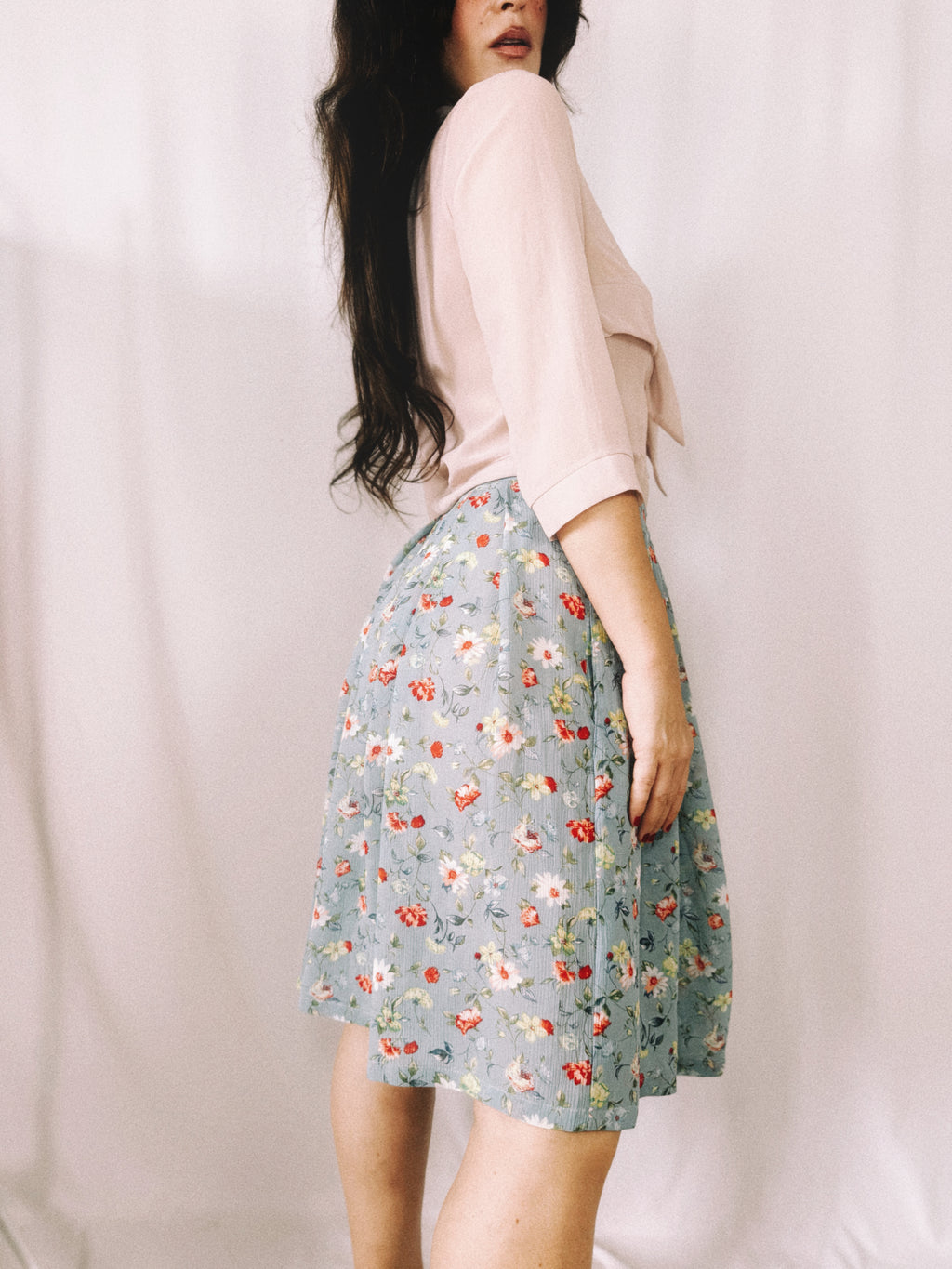 Bermudas vintage celestes estampadas