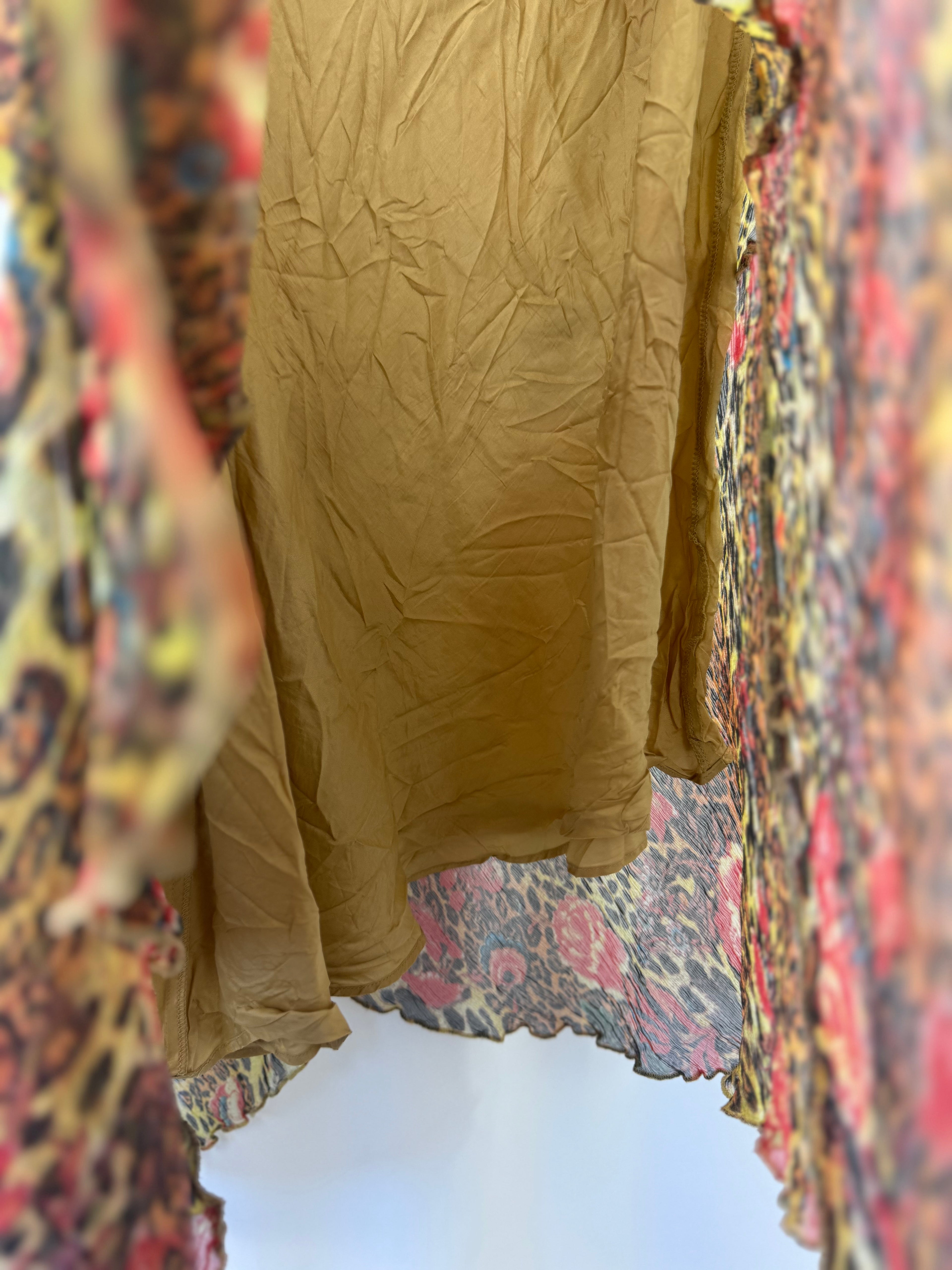 Falda vintage seda print