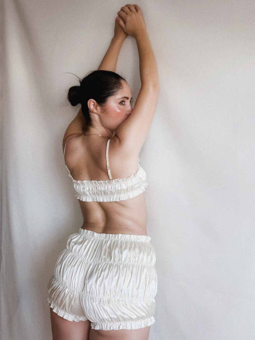 Conjunto fruncido marfil Pre-Loved| Top & Short