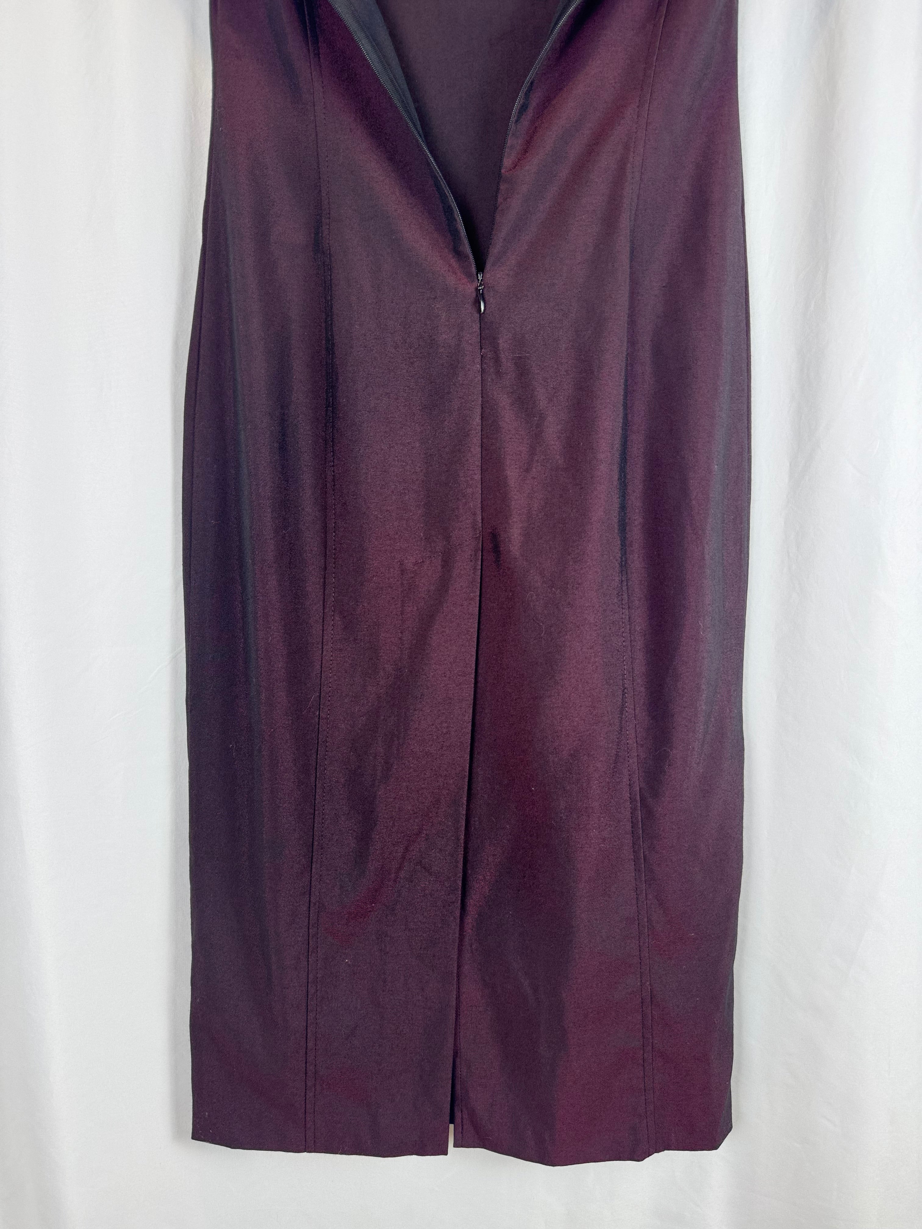 Vestido vintage berenjena (S|M)