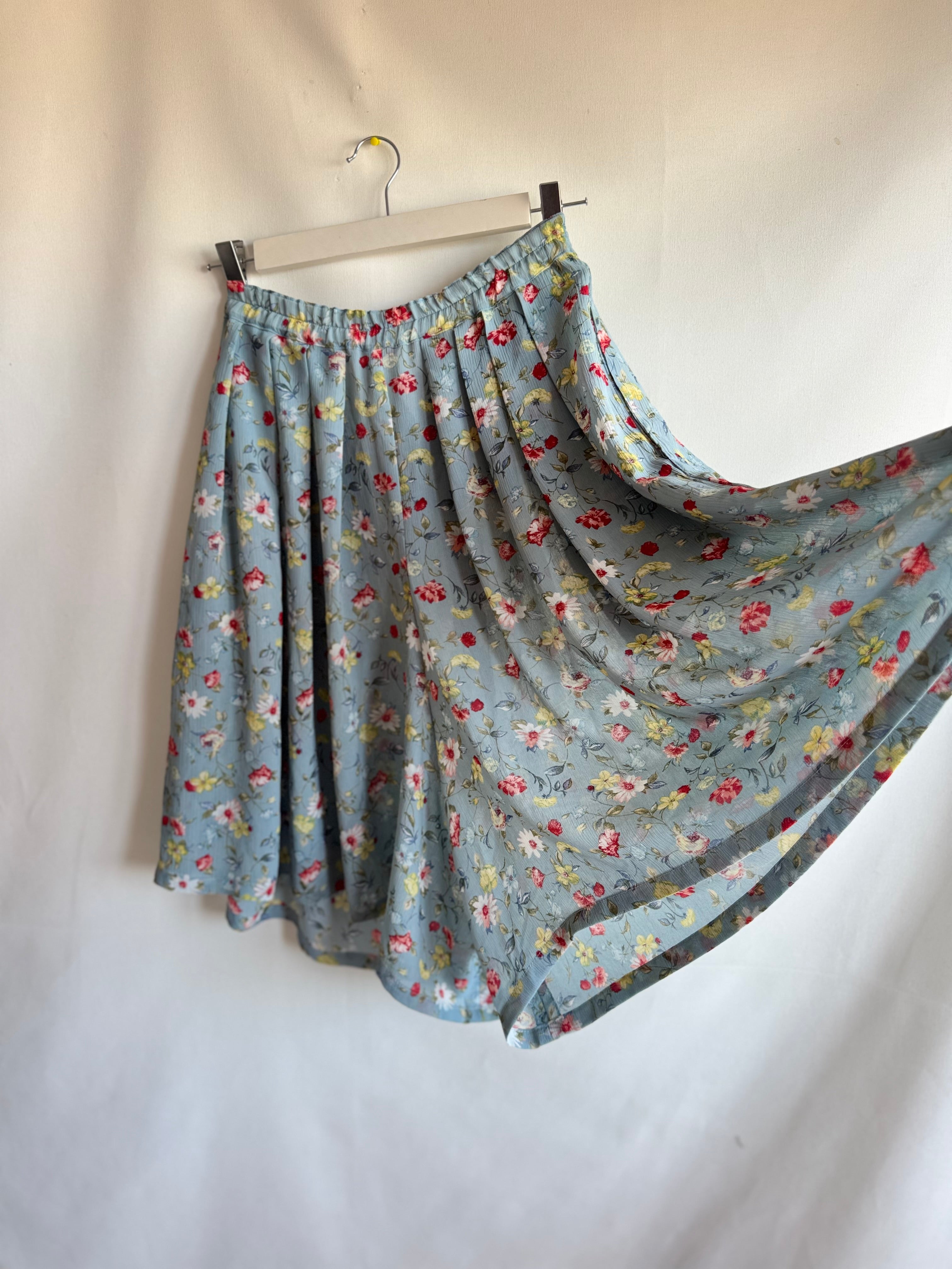 Bermudas vintage celestes estampadas