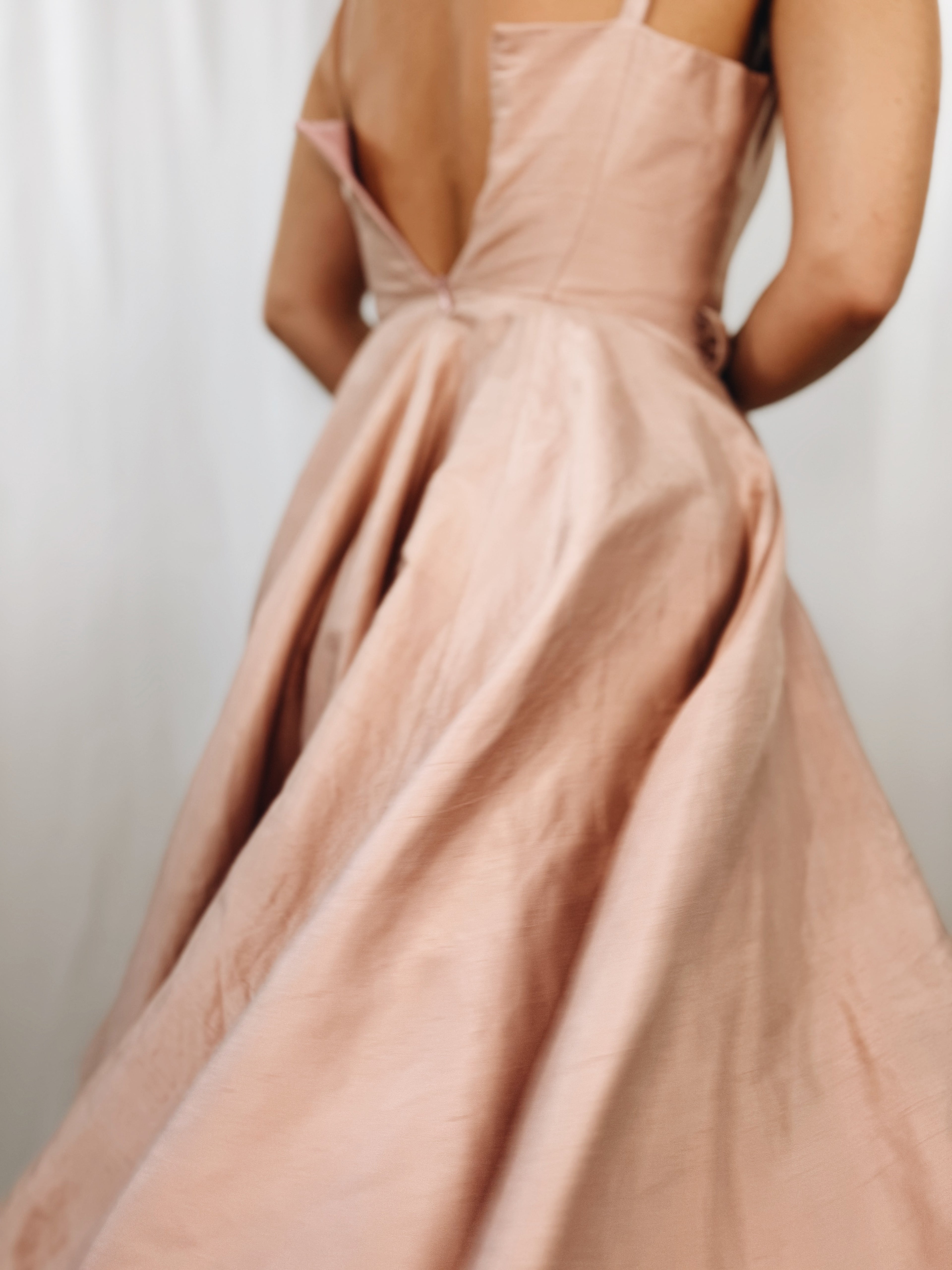 Vestido vintage seda