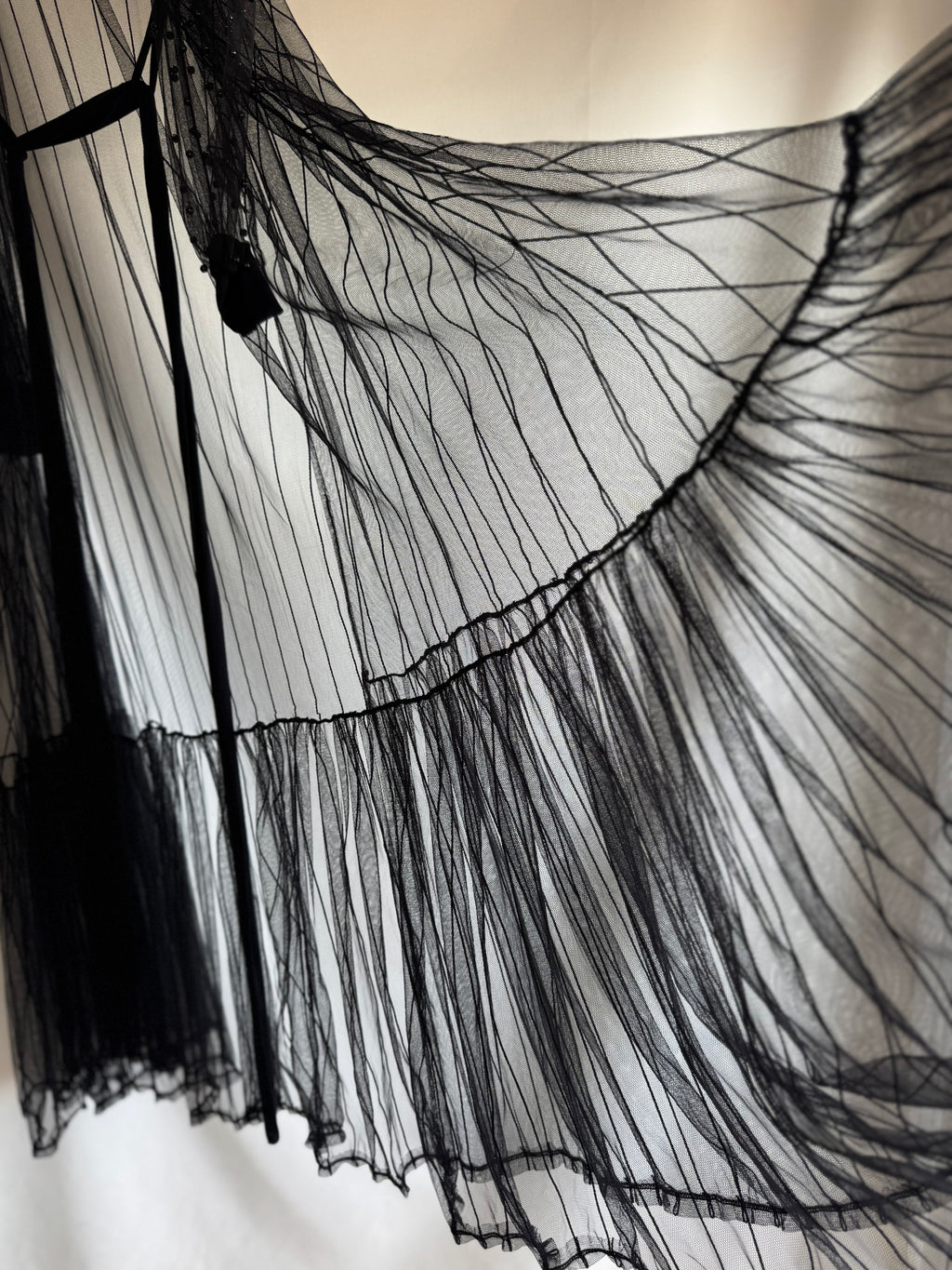 Vestido largo negro de tul – Amari ( T. S/M/L)