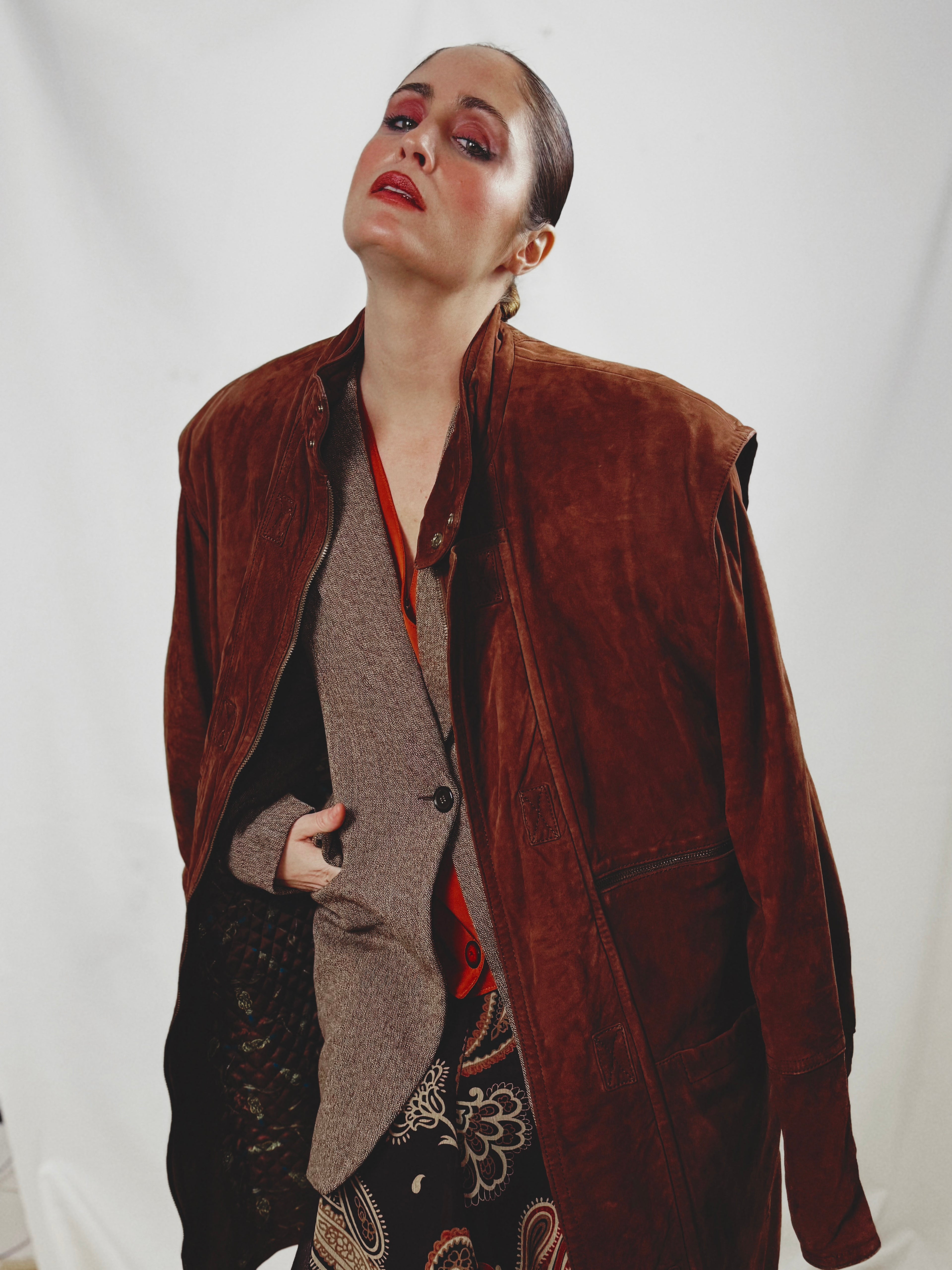 Abrigo vintage 100% piel ovina nacional