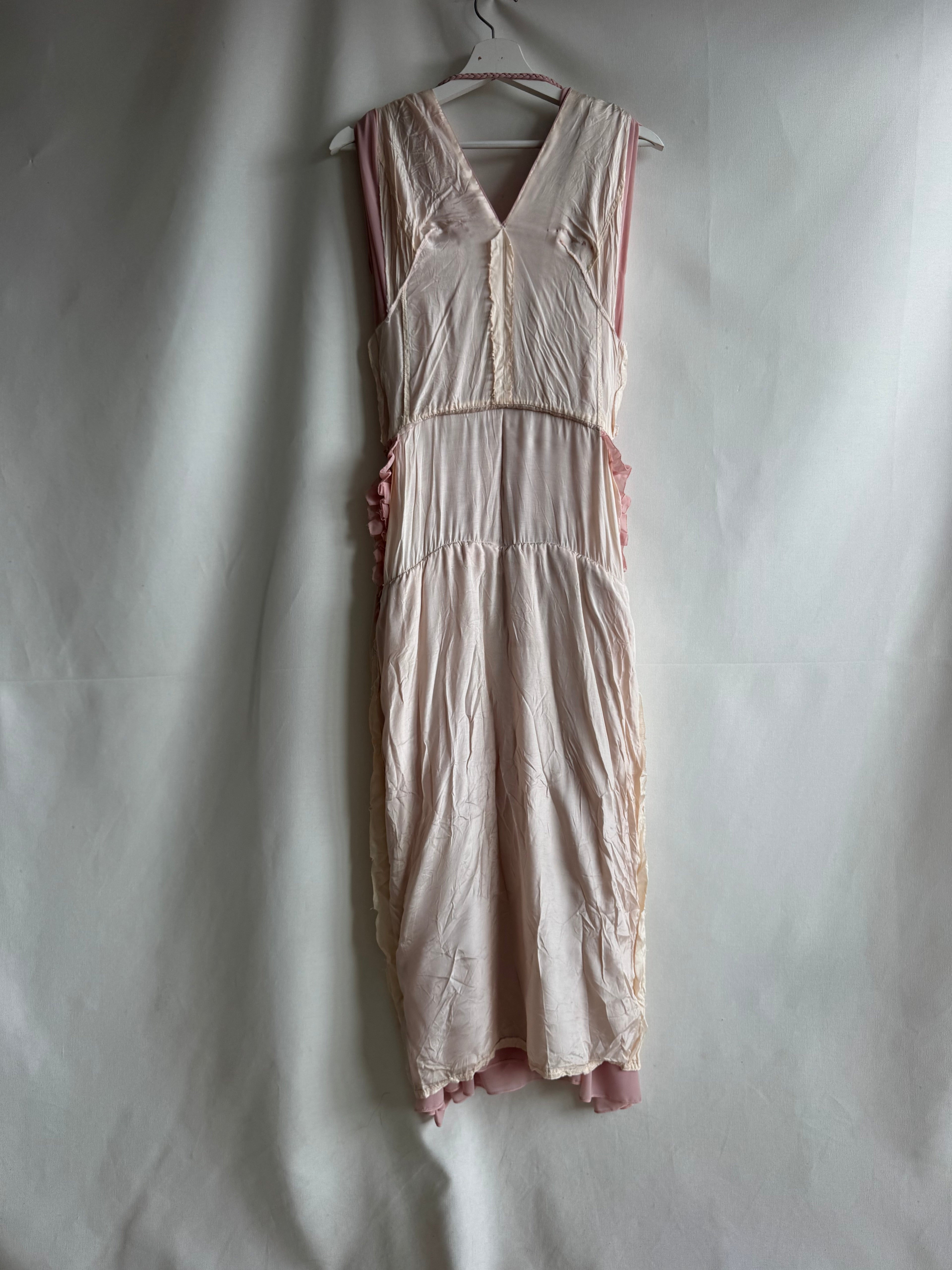 Vestido vintage drapeado Olympia (T.S)